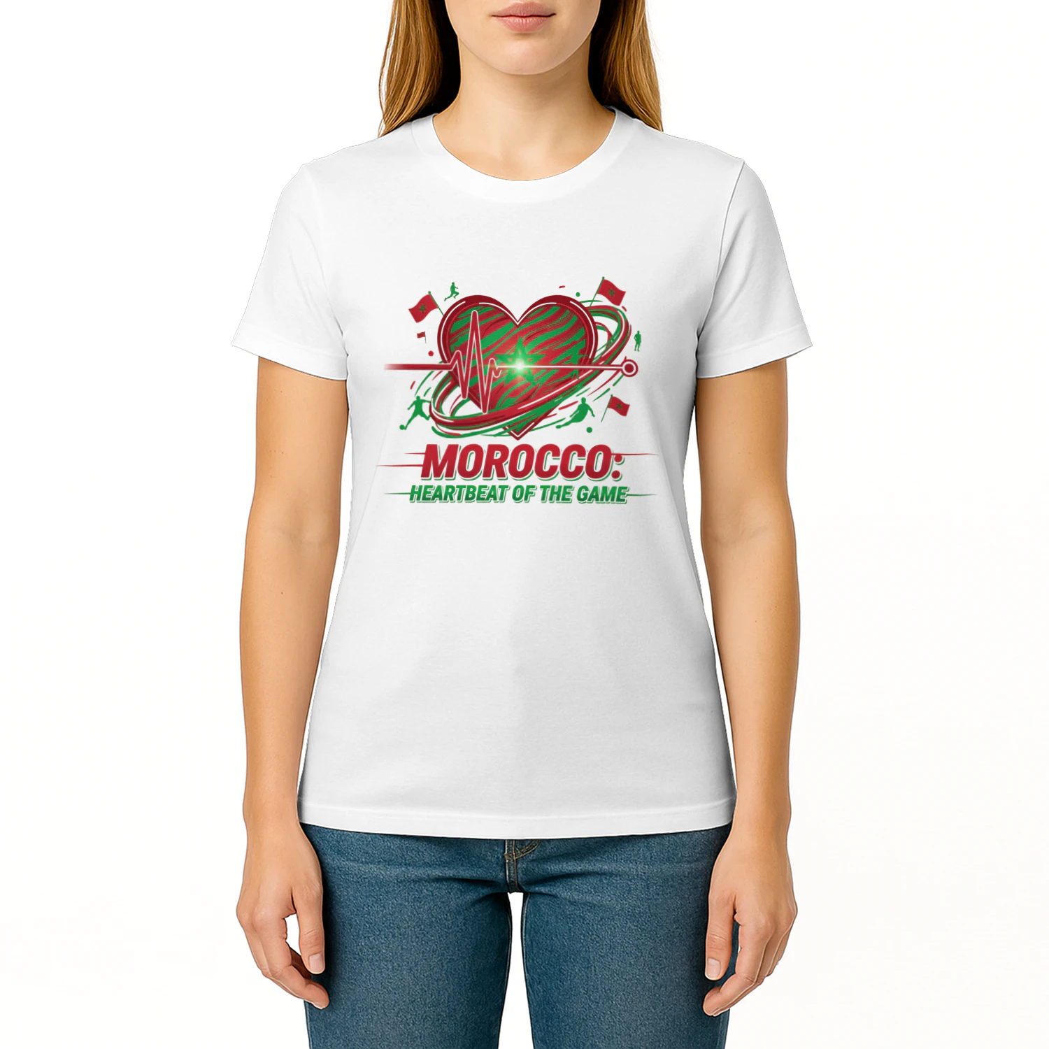 Morocco Football T-Shirts – Heartbeat of the Game Fan Tee