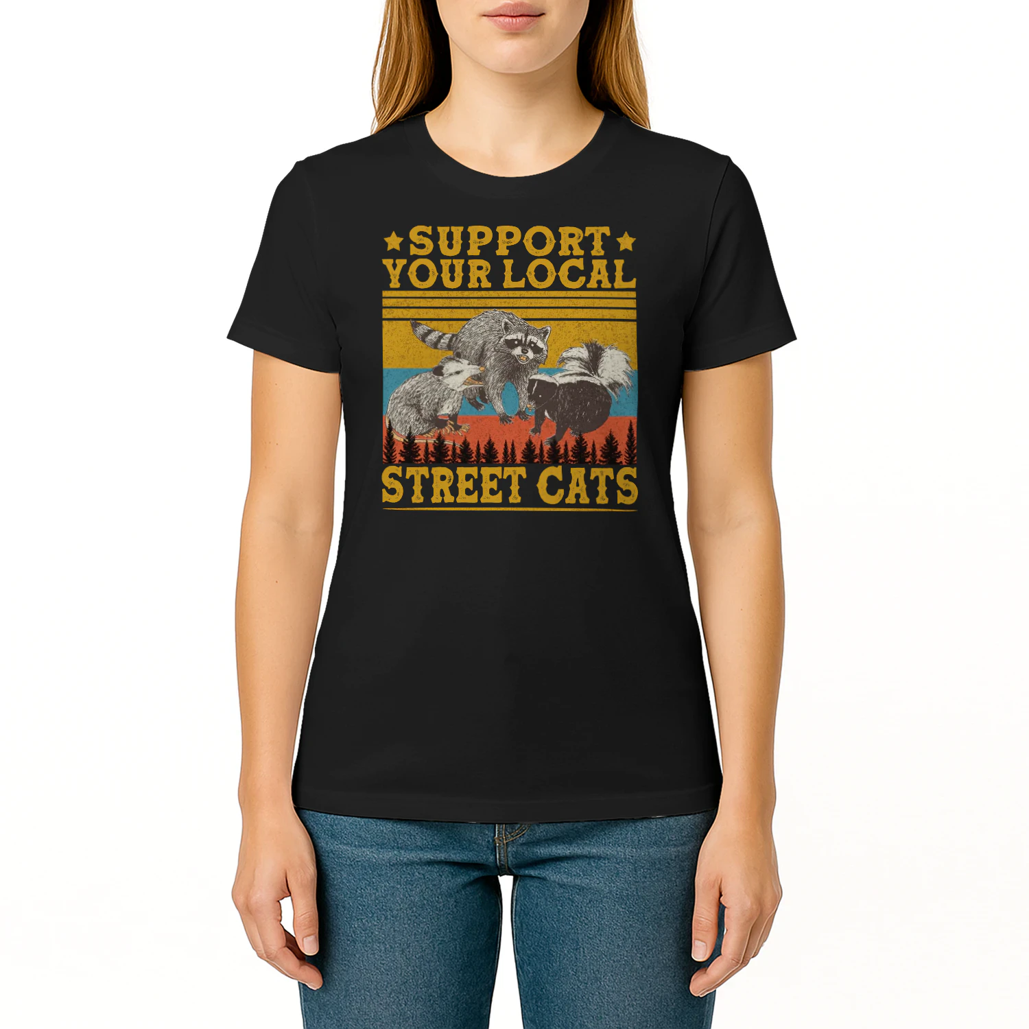 Vintage Support Your Local Street Cats