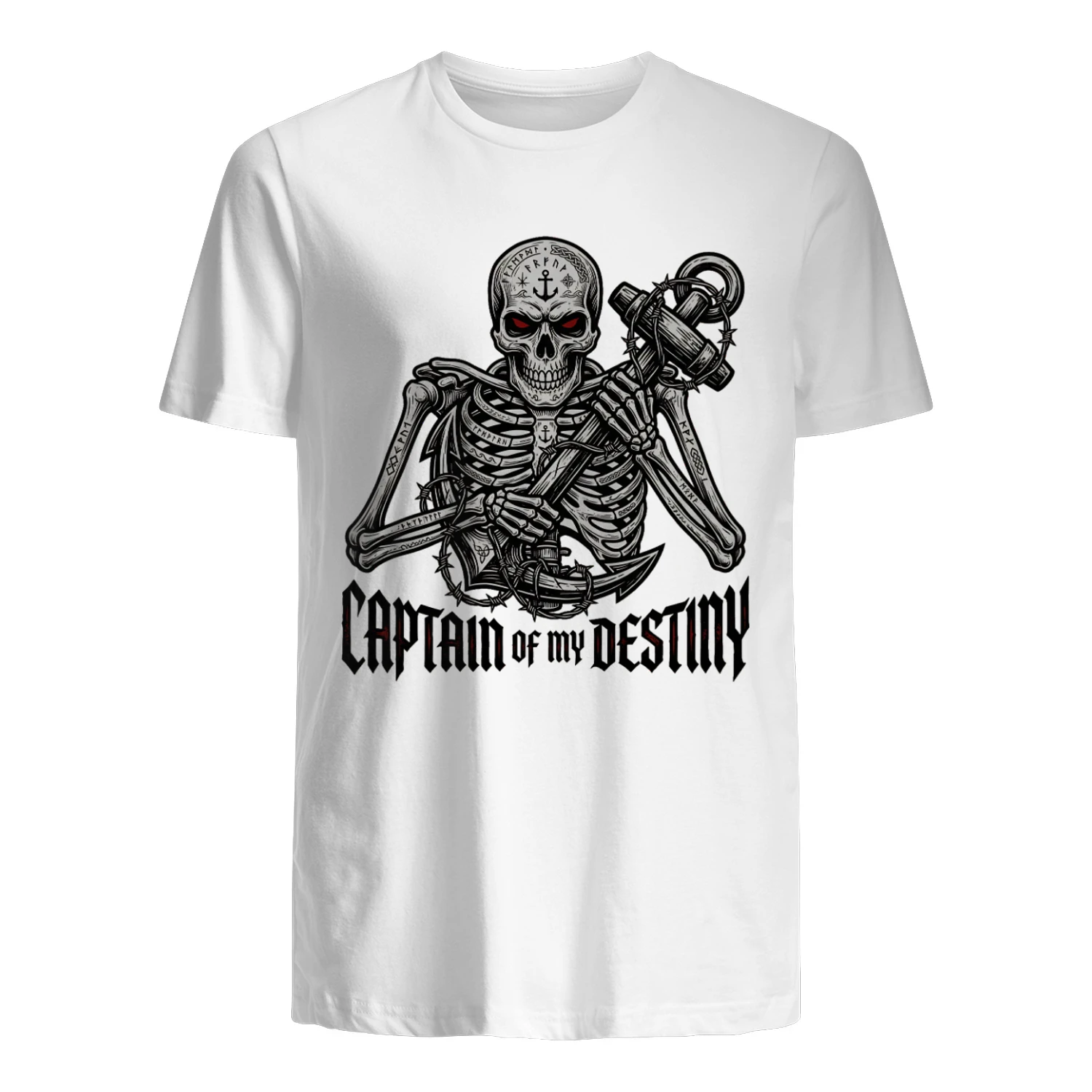 Captain Of My Destiny Skull Nautical T-Shirt