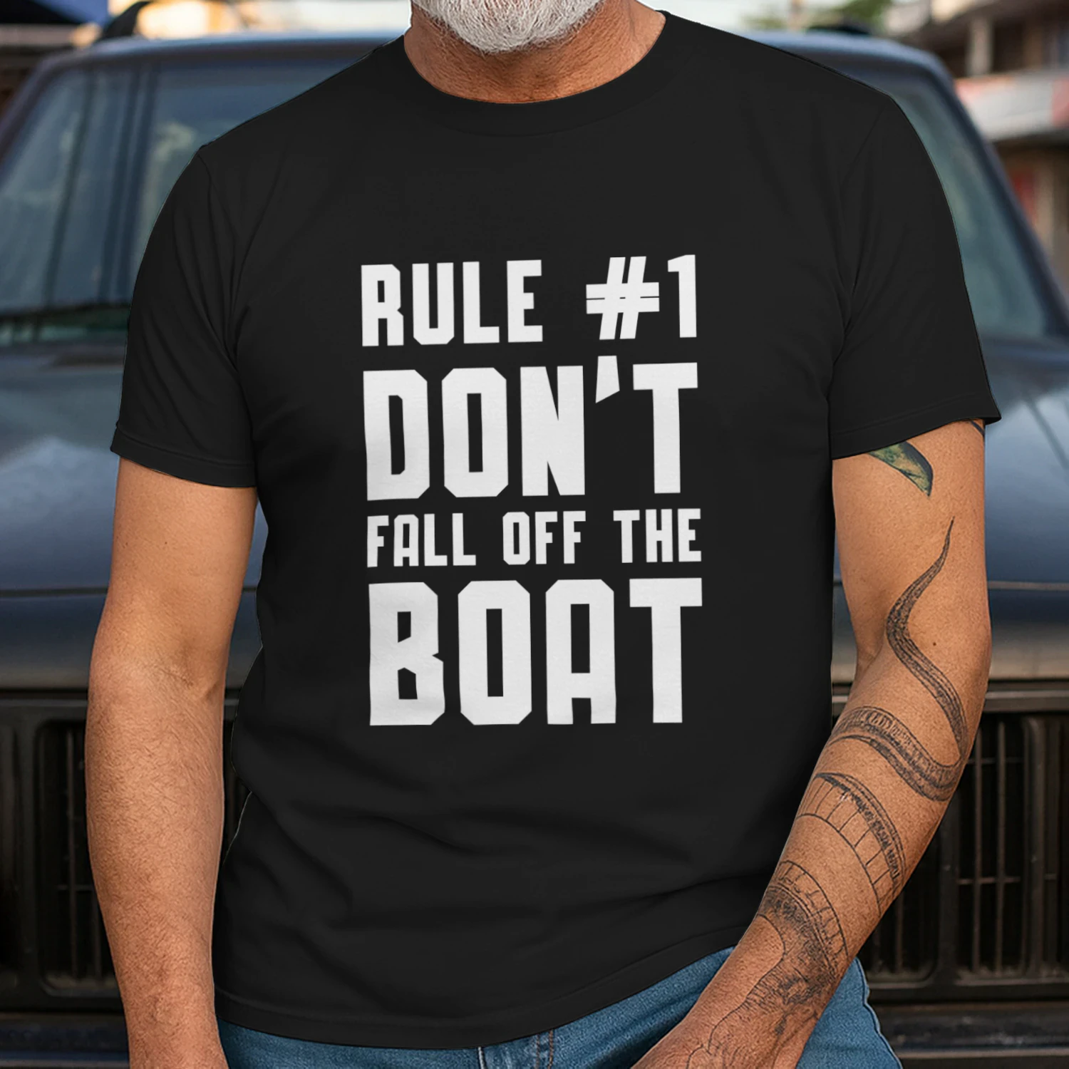 Rule #1 Don’t Fall Off The Boat Funny Boating T-Shirt