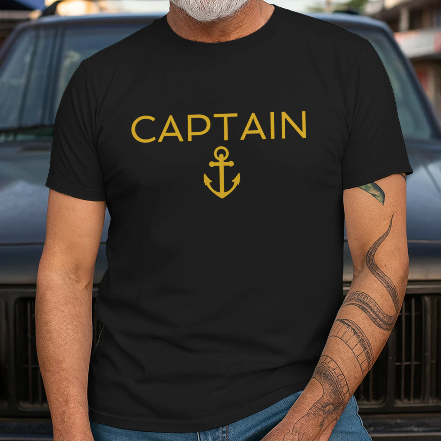 Captain Anchor Nautical Minimalist T-Shirt