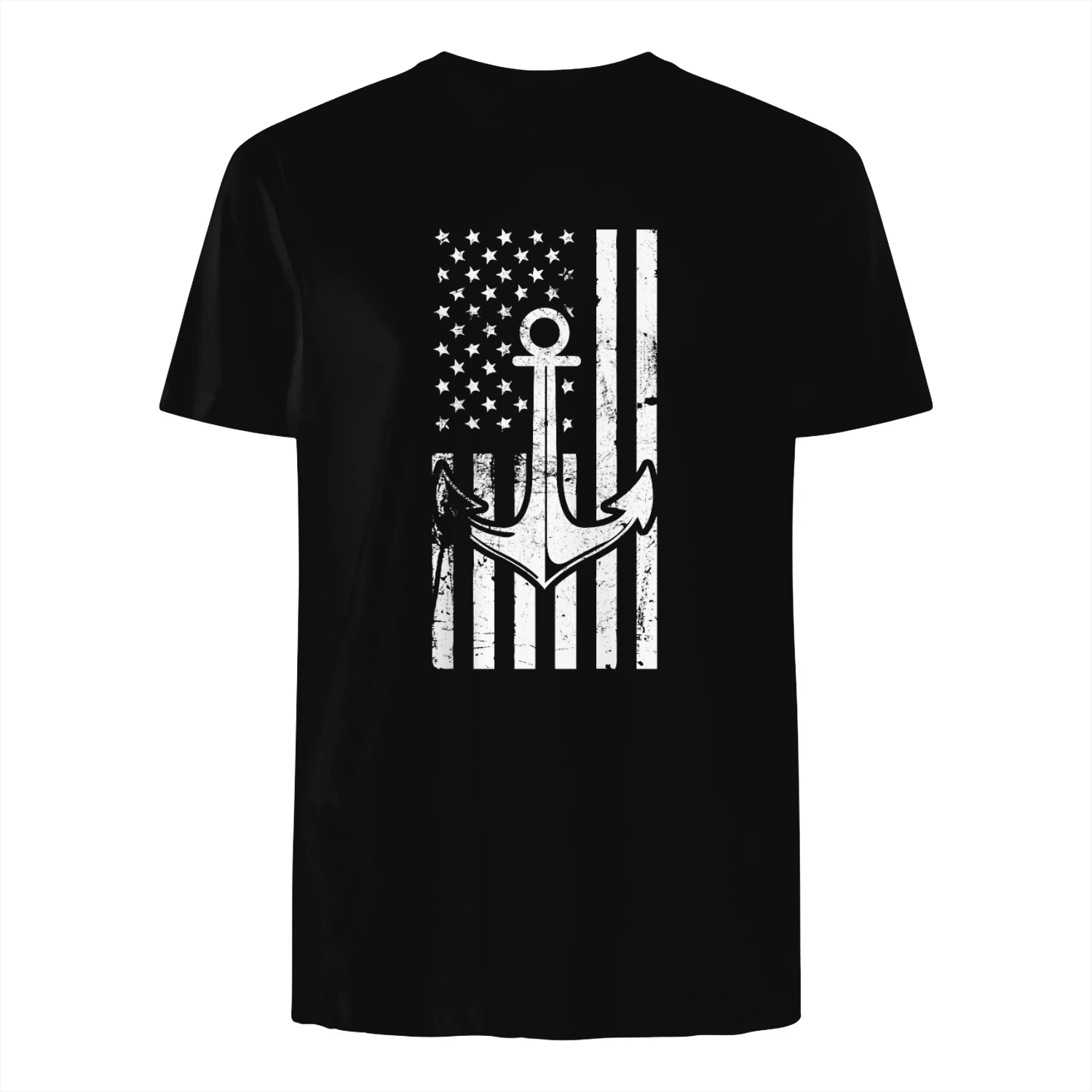 American Flag Anchor T-Shirt – Patriotic Nautical Gift for Sailors, Veterans & Boat Lovers