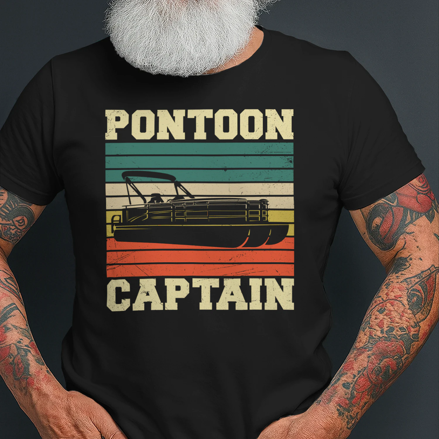 Pontoon Captain T-Shirt – Funny Retro Boating Gift for Pontoon Boat Lovers
