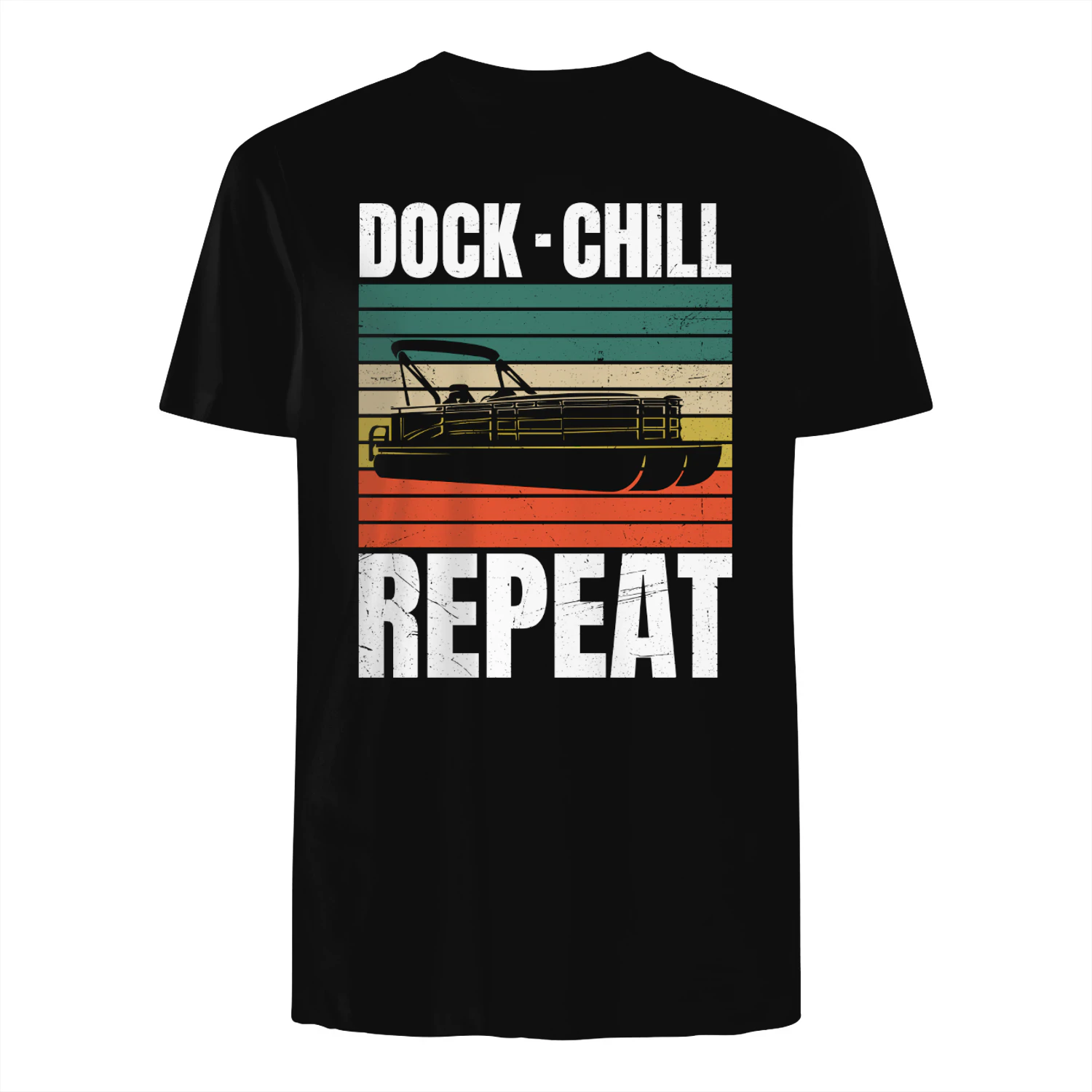 Dock Chill Repeat T-Shirt – Funny Pontoon Boating Gift for Lake Lovers & Boaters