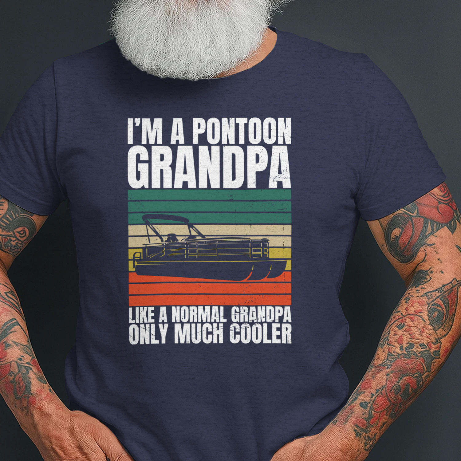 I'm a Pontoon Grandpa T-Shirt – Funny Boating Gift for Grandpa Pontoon Boat Lovers