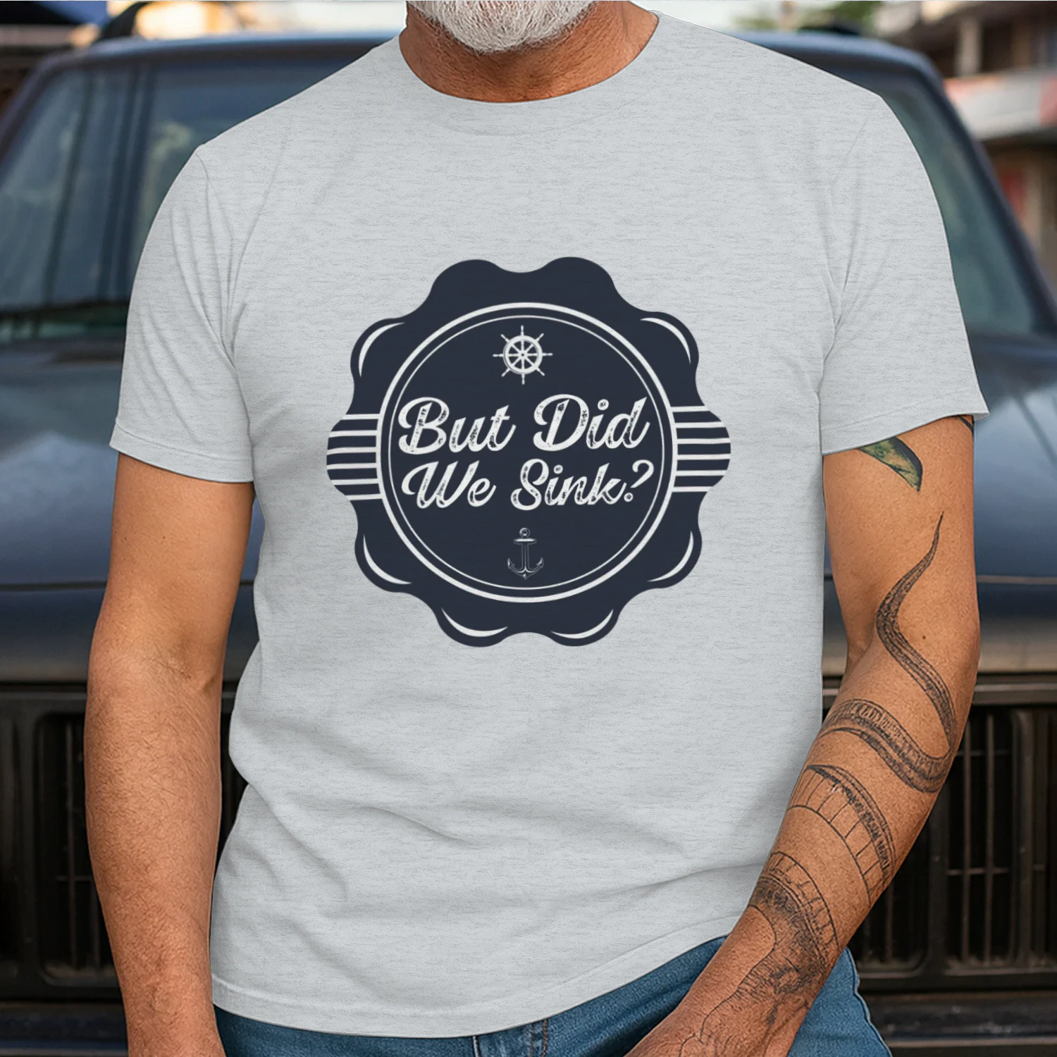 But Did We Sink T-Shirt – Funny Boating Gift for Sailors, Boat Lovers & Captain Crew