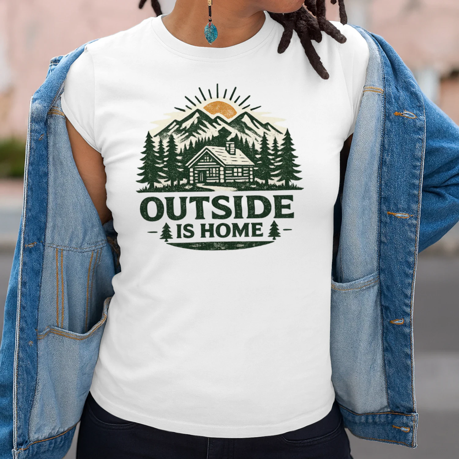Outside Is Home Vintage Outdoor