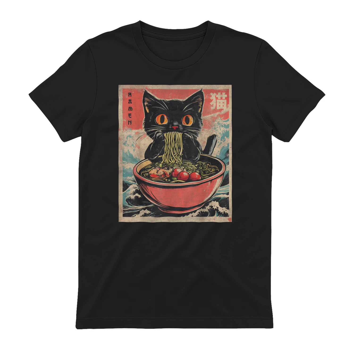Kawaii Ramen Cat Japanese Anime Graphic