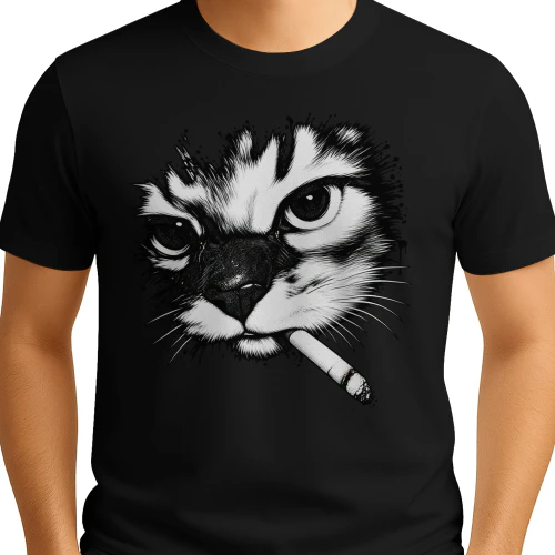 Grumpy Cat Smoking – Funny Sarcastic Cat Graphic 🐱🚬