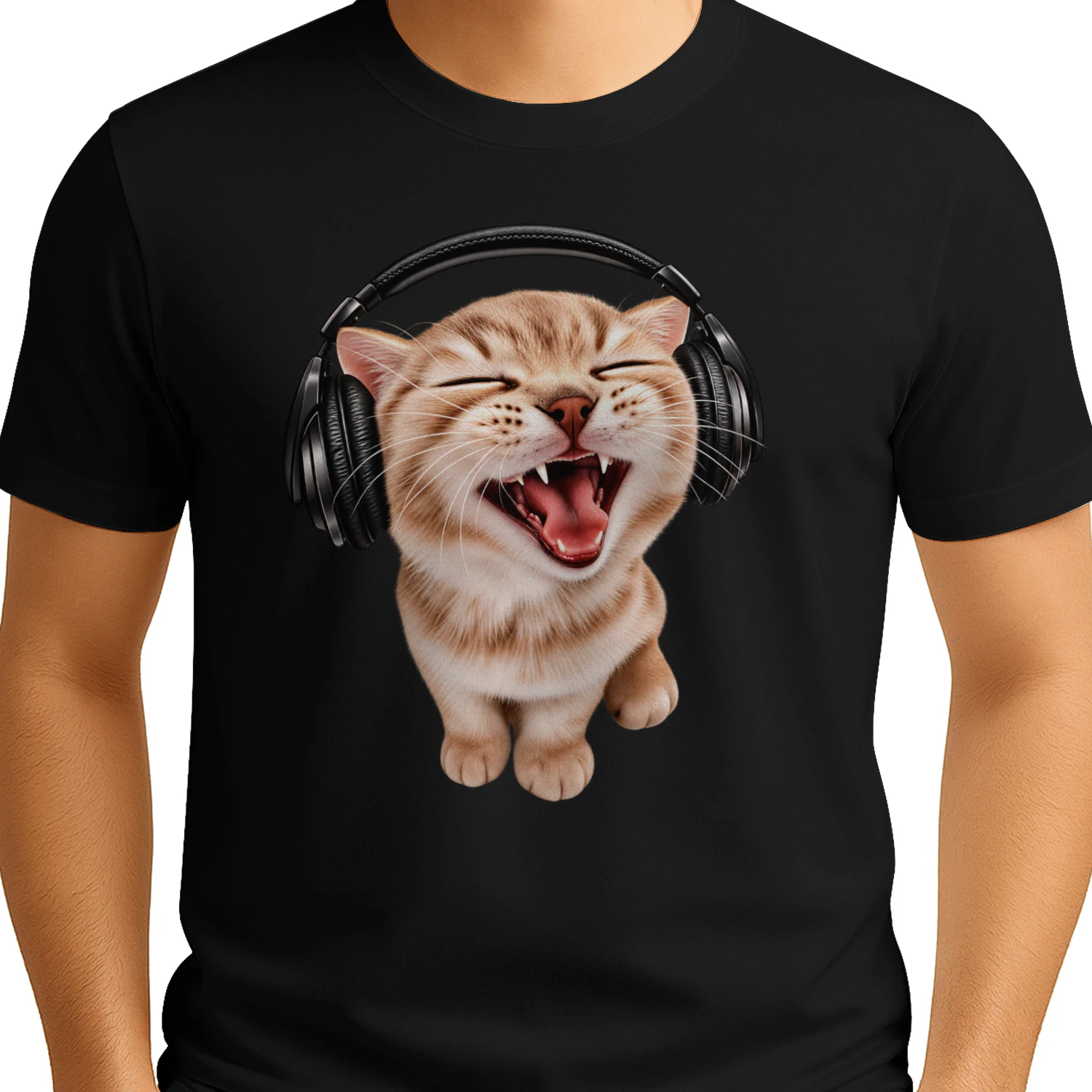 Funny Singing Cat – Music Lover Cat Graphic _ Cat Lover Giftt