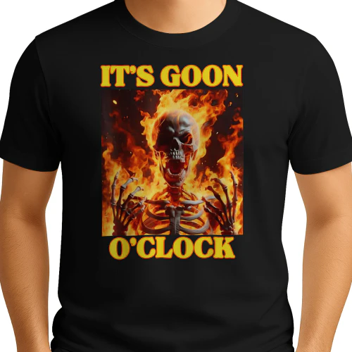 Vintage Flaming Skeleton Funny Meme Streetwear