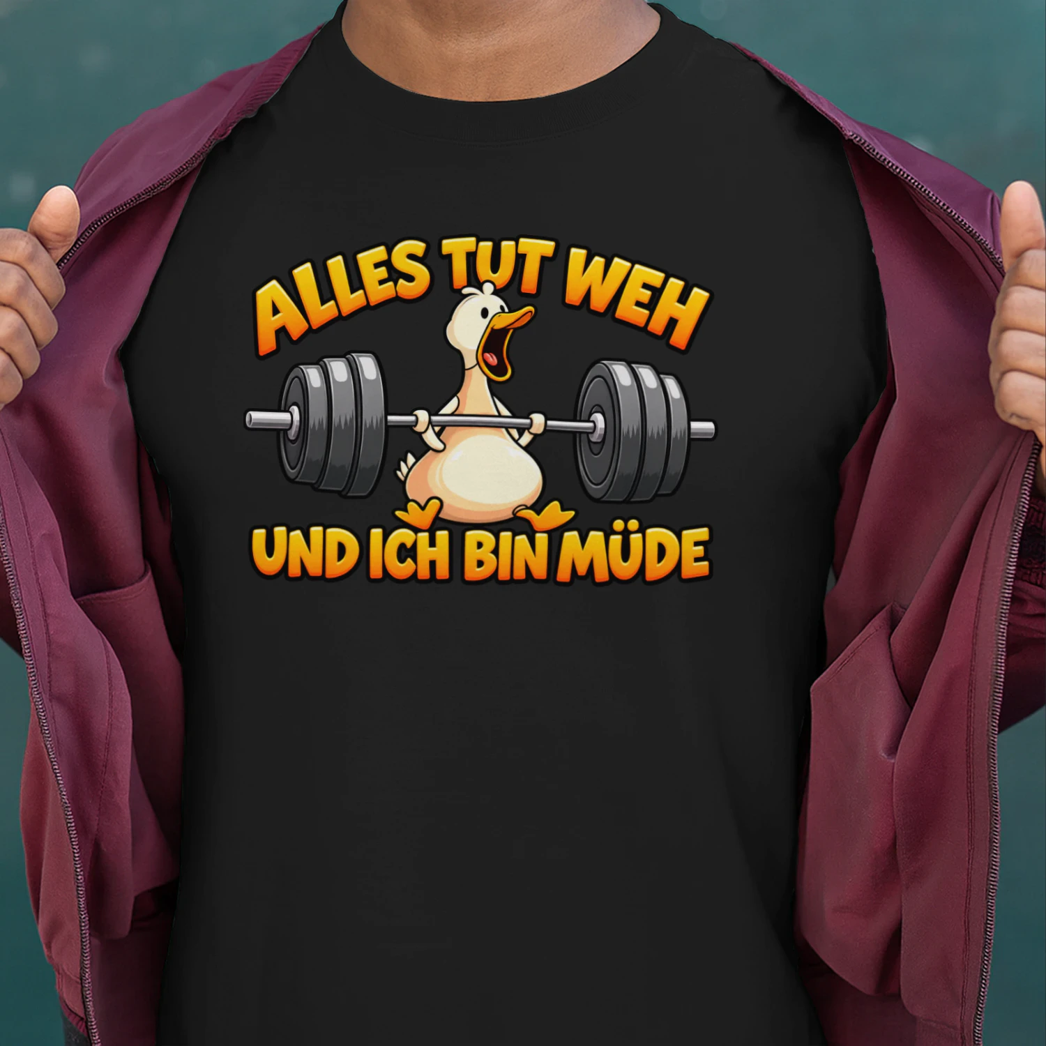 Alles Tut Weh Und Ich Bin Müde – Lustige Gym-Ente _ Fitness Humor Geschenk
