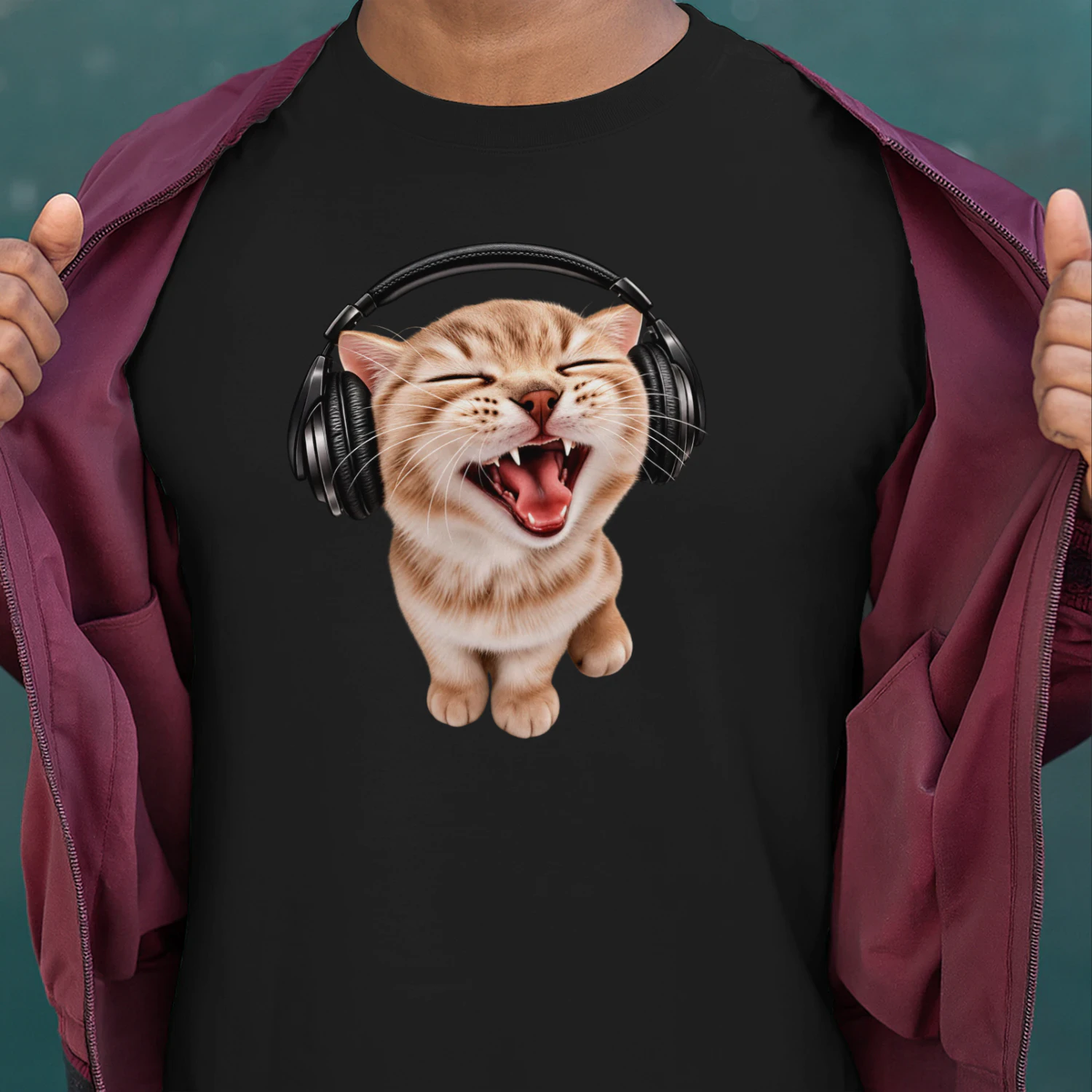 Funny Singing Cat – Music Lover Cat Graphic _ Cat Lover Giftt