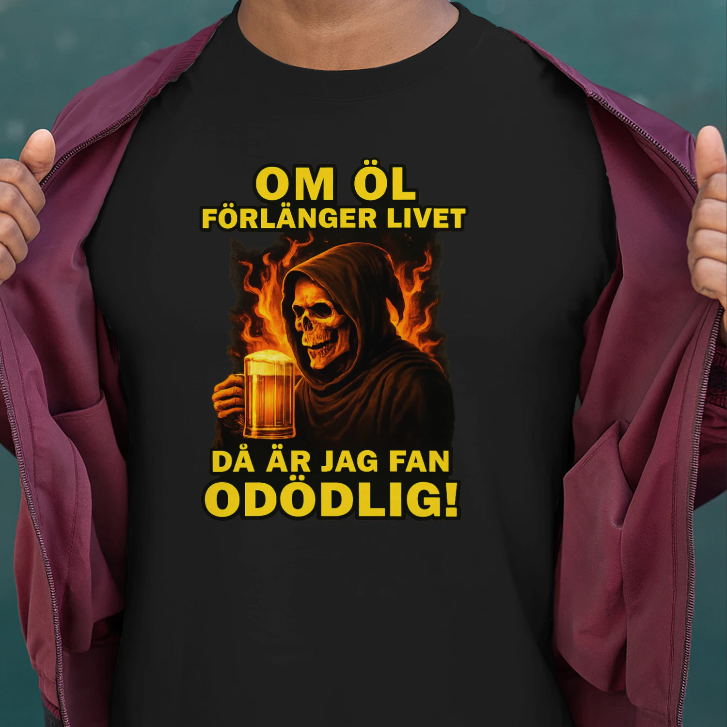 Om Öl Förlänger Livet Då Är Jag Fan Odödlig! Funny Swedish Beer