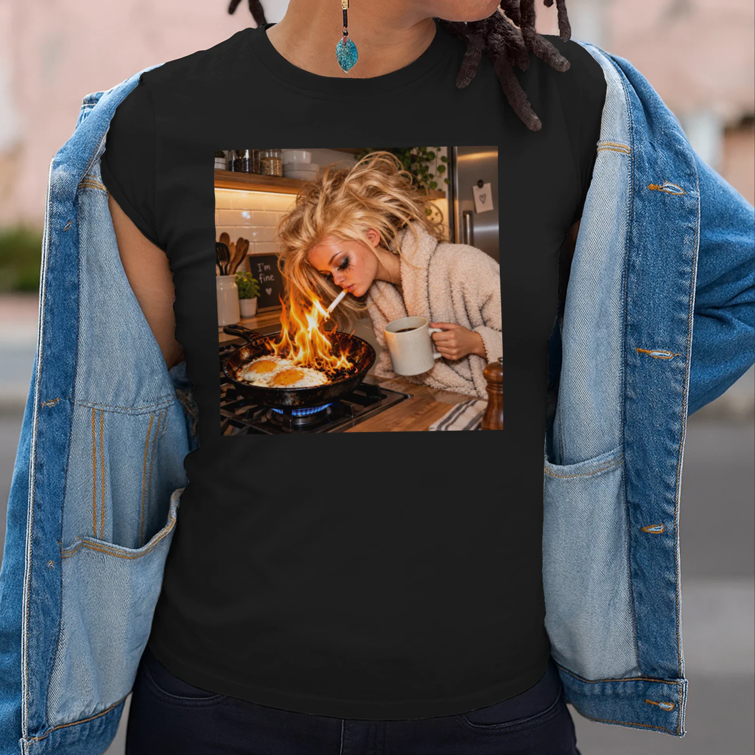 I’m Fine… Everything Is Fine – Funny Kitchen Chaos Graphic