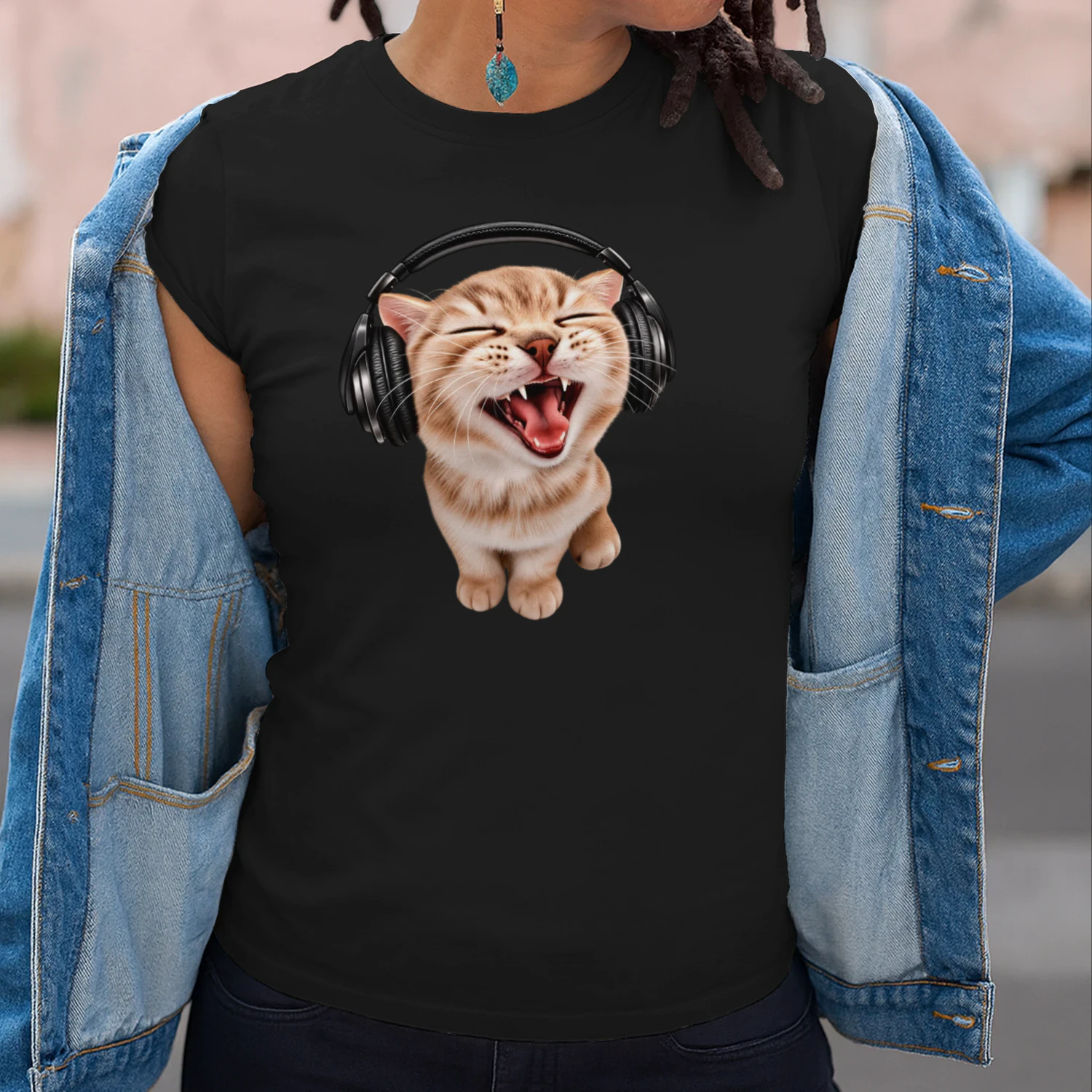 Funny Singing Cat – Music Lover Cat Graphic _ Cat Lover Giftt