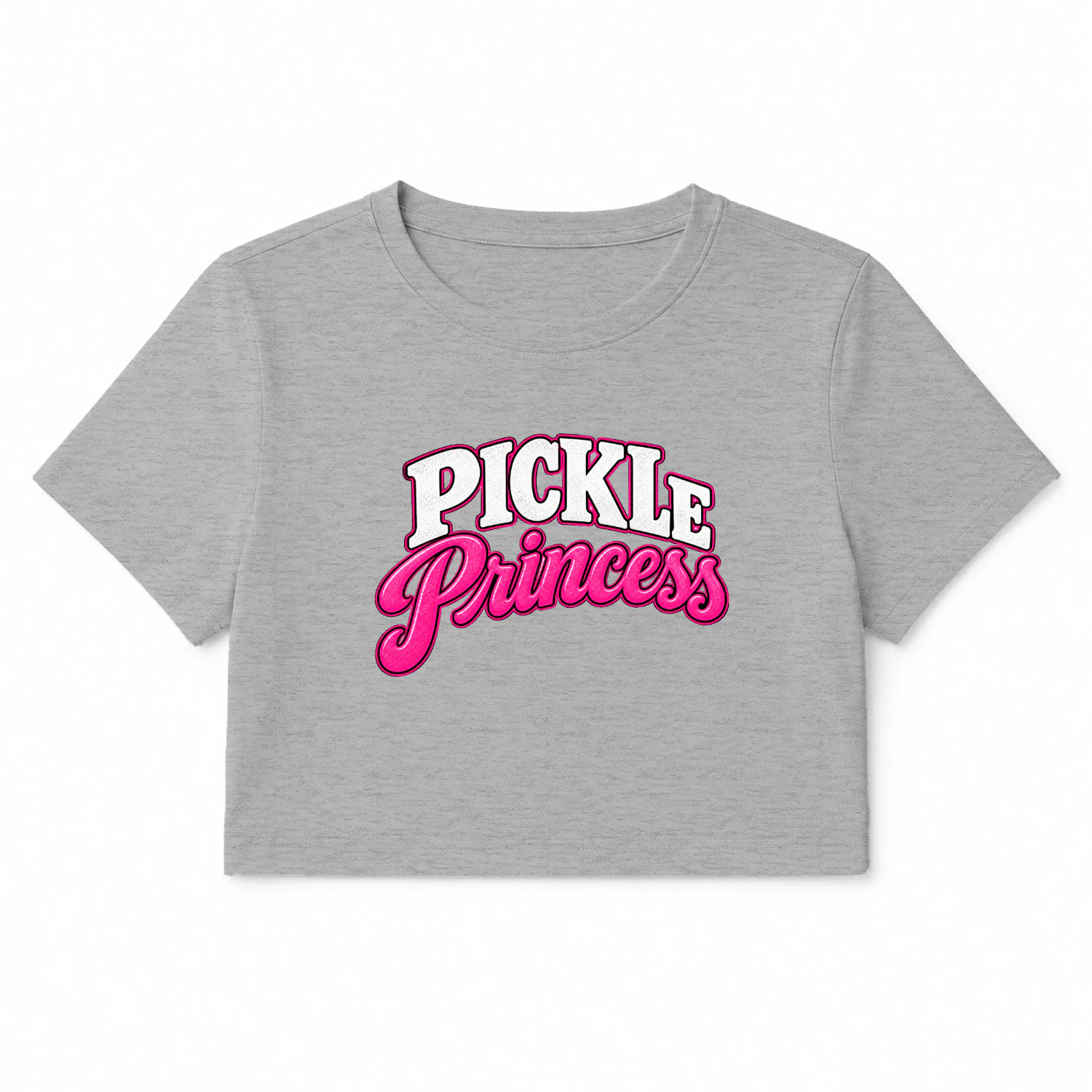 Pickle Princess Women's Cropped Tri-Blend T-Shirt, Cute Pink Pickleball Graphic Tee