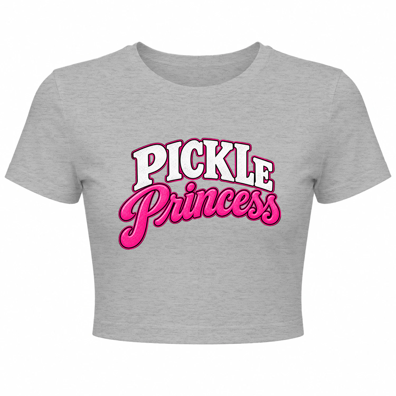 Pickle Princess Women's Cropped Tri-Blend T-Shirt, Cute Pink Pickleball Graphic Tee