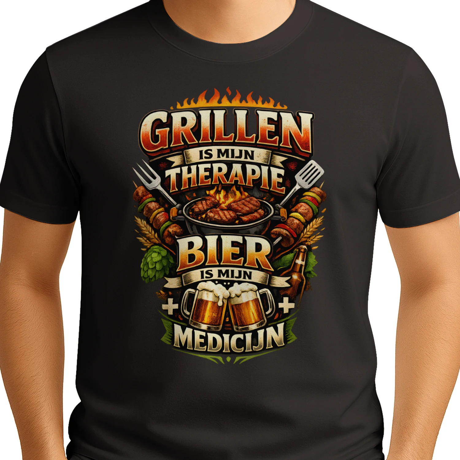 GRILLEN IS MIJN THERAPIE, BIER IS MIJN MEDICIJN