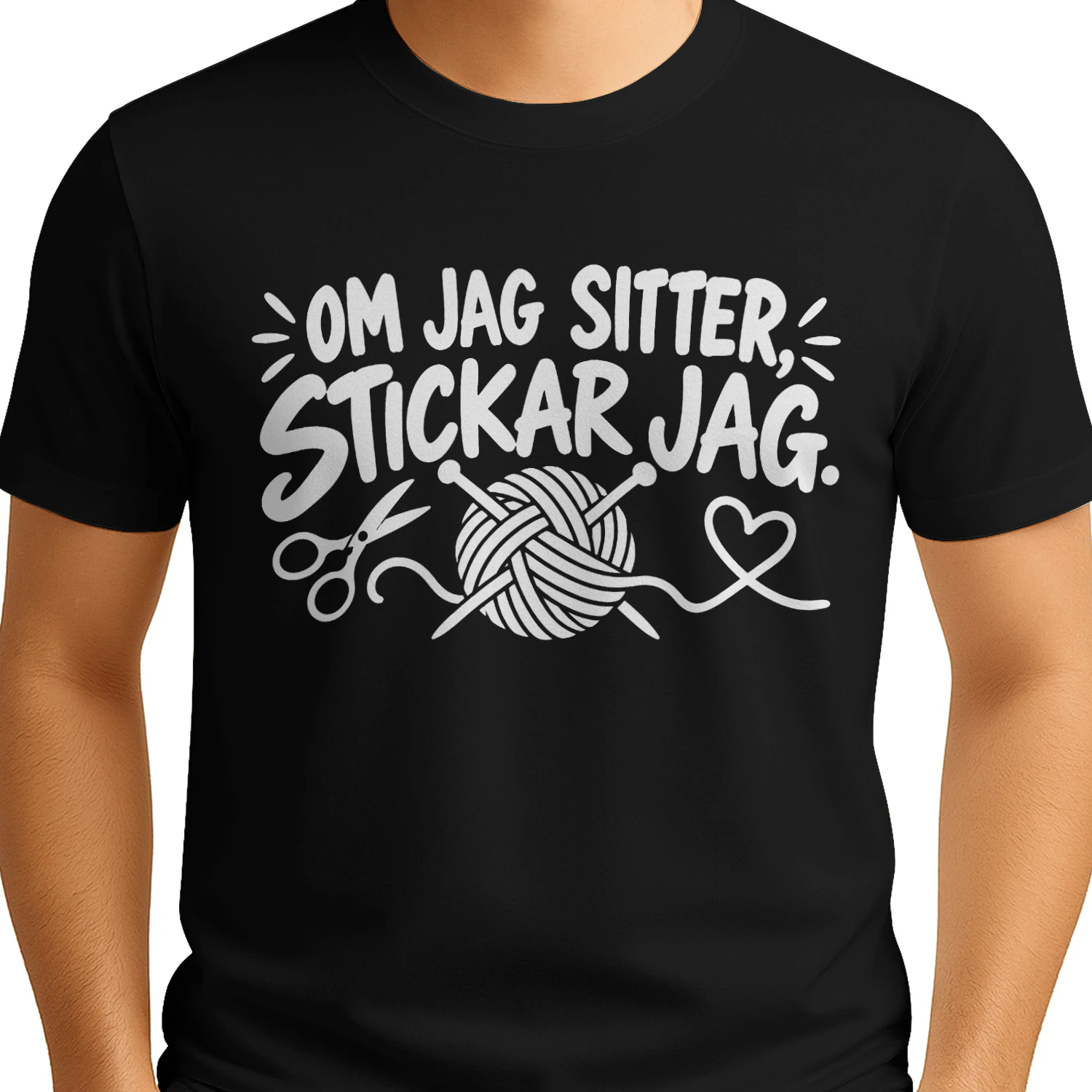 Om Jag Sitter, Stickar Jag – Rolig Present till Stickälskare