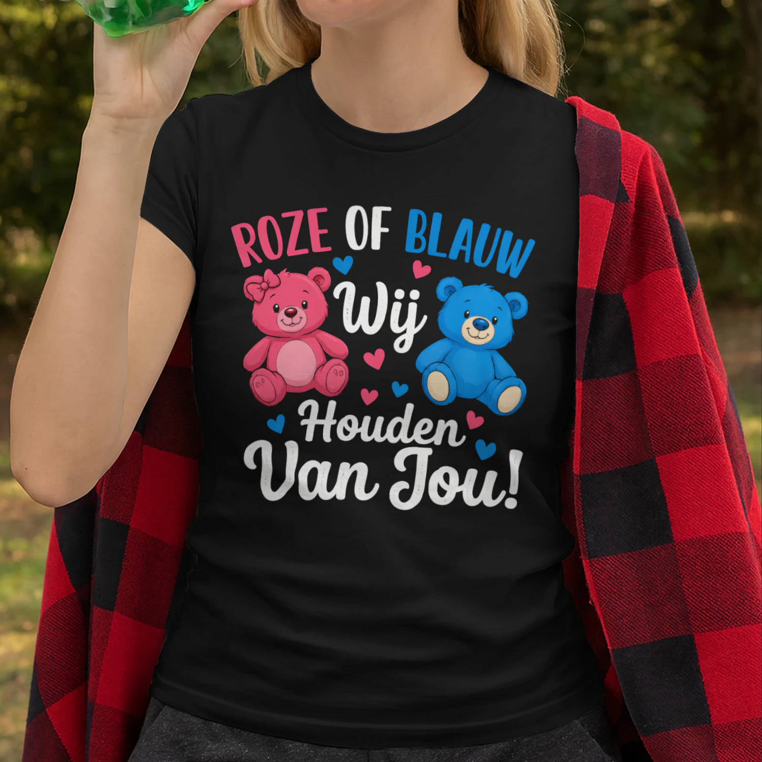 T-shirt : Roze 💗 of Blauw 💙 Wij Houden Nu Al Van Jou!