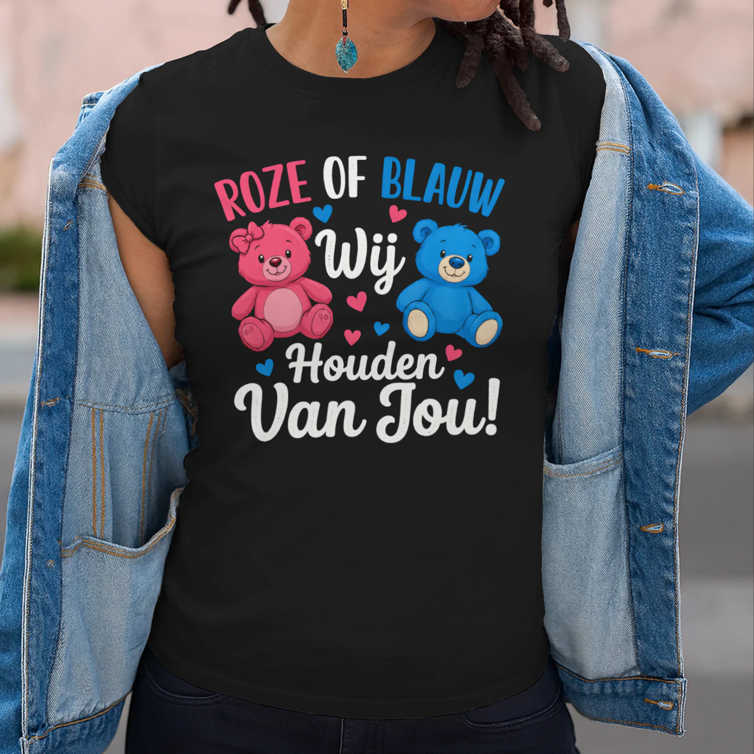 T-shirt : Roze 💗 of Blauw 💙 Wij Houden Nu Al Van Jou!
