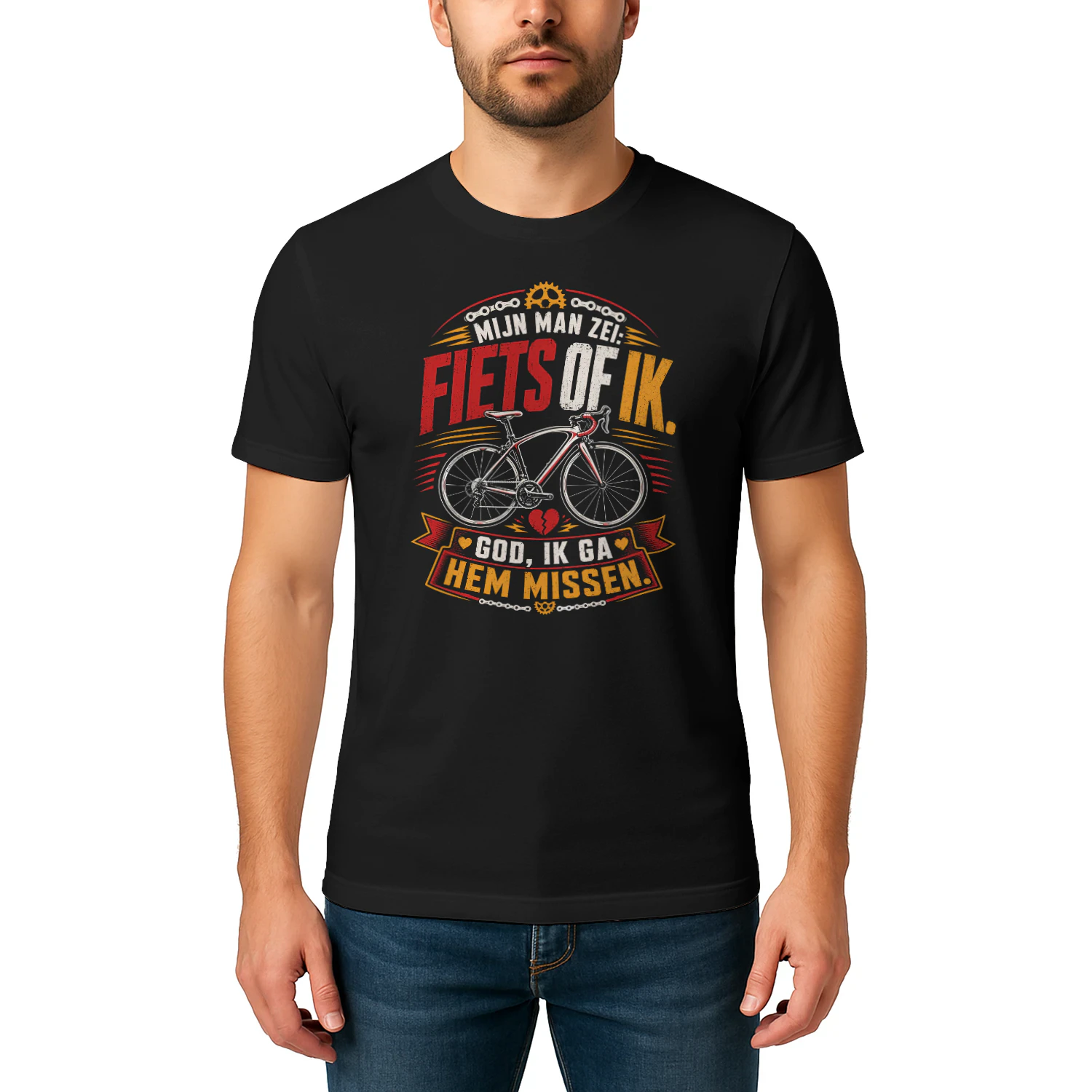 Mijn Man Zei Fiets Of Ik God Ik Ga Hem Missen T-shirt