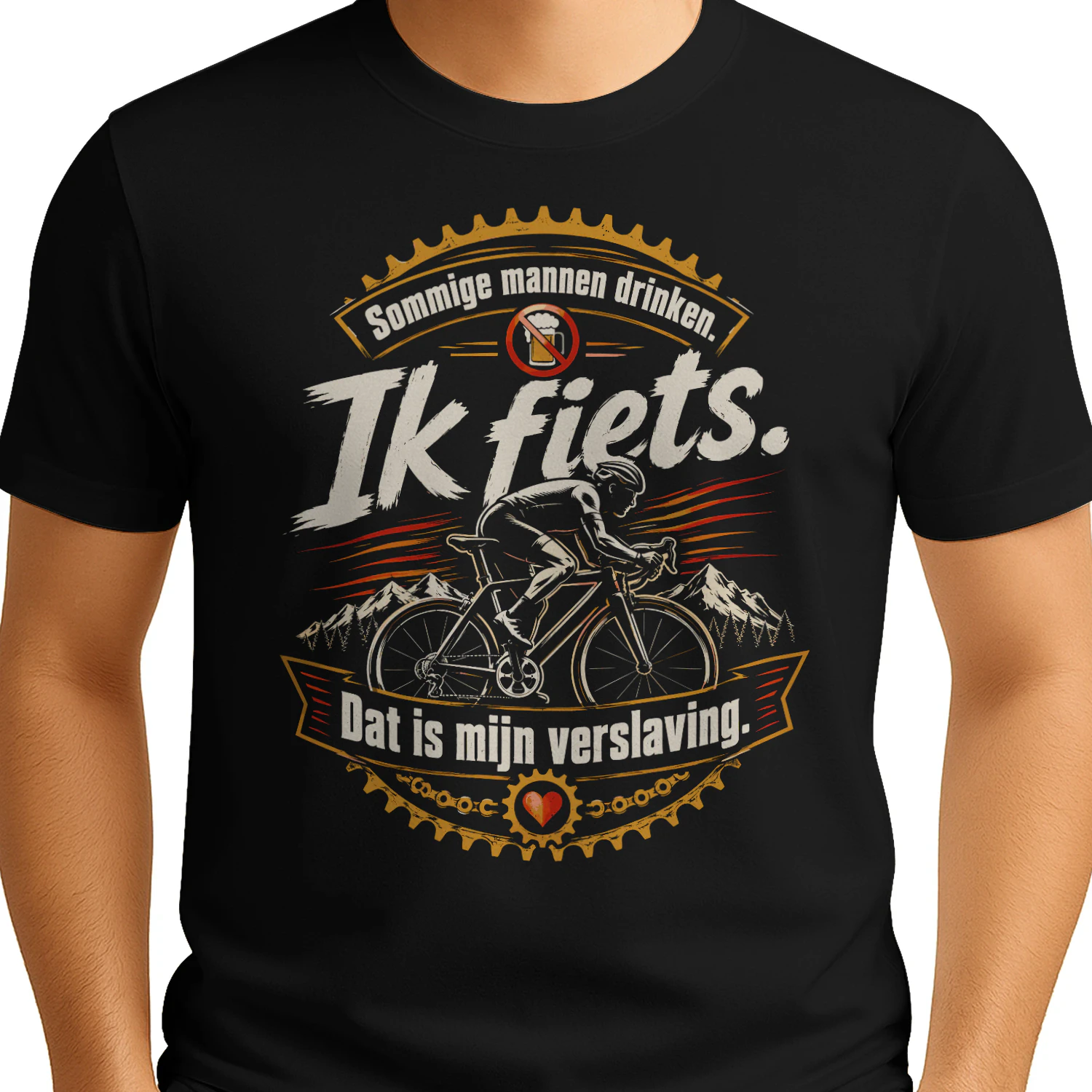 Sommige Mannen Drinken Ik Fiets Dat Is Mijn Verslaving T-shirt