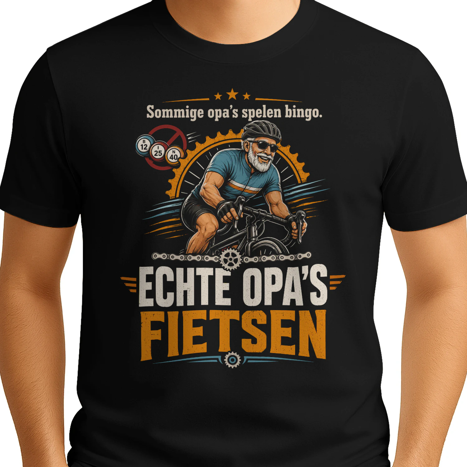 Sommige Opa’s Spelen Bingo Echte Opa’s Fietsen T-shirt
