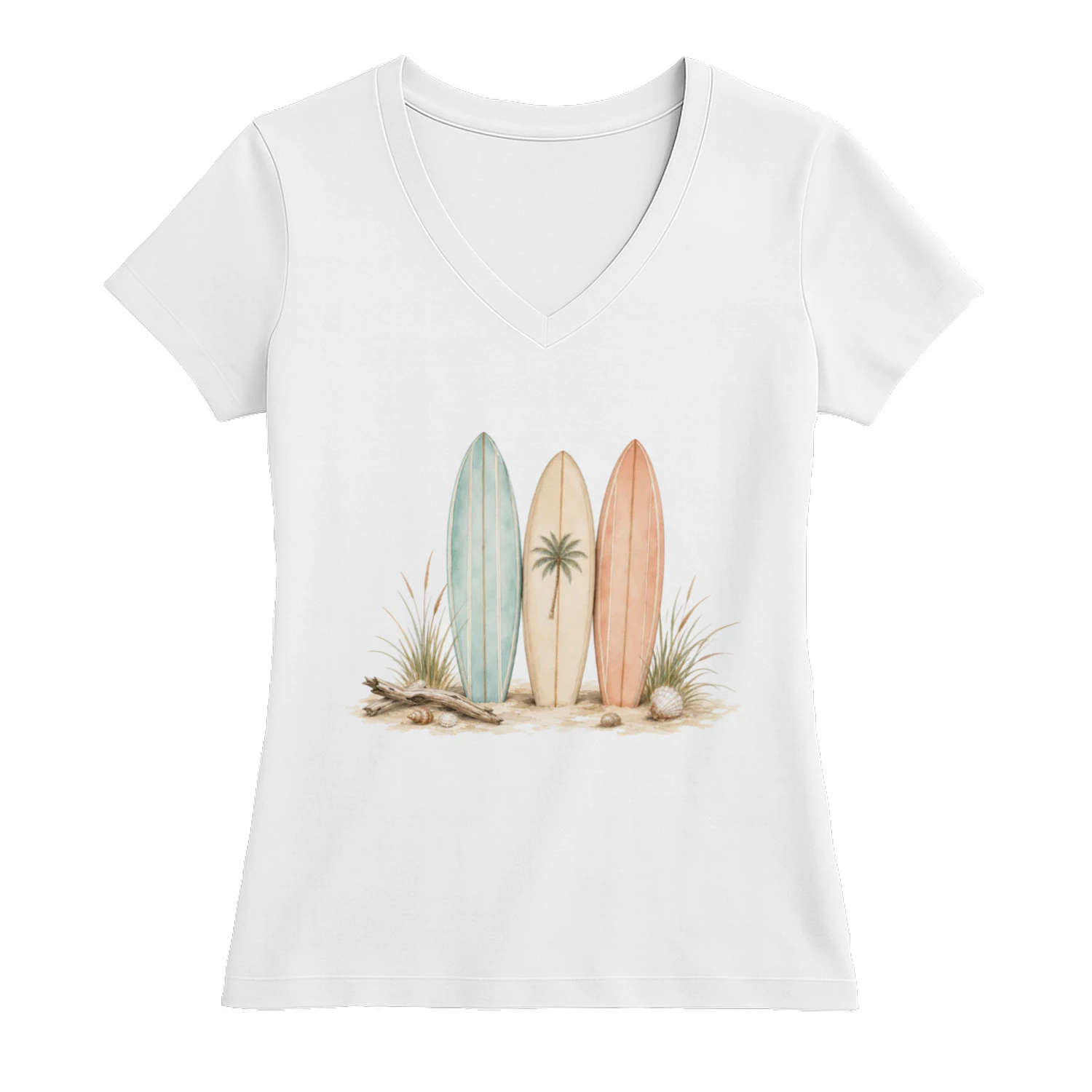 Golden Horizon Women's V-Neck Tee