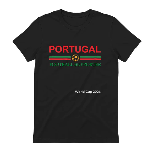 Personalized Portugal Football Shirt, Custom Name and Number Soccer Fan T Shirt, Portugal Supporter Jersey Style Tee, Gift for Football Lover