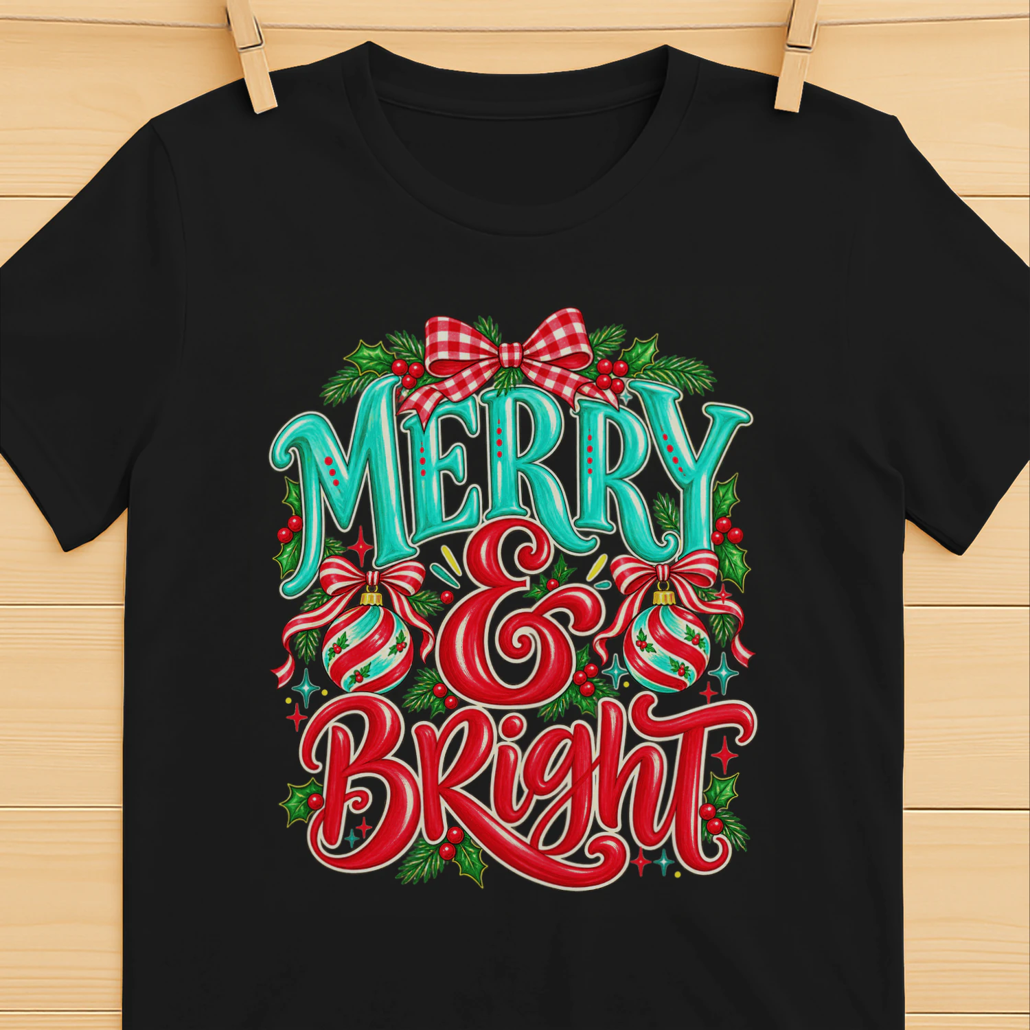 Merry & Bright Christmas Bow