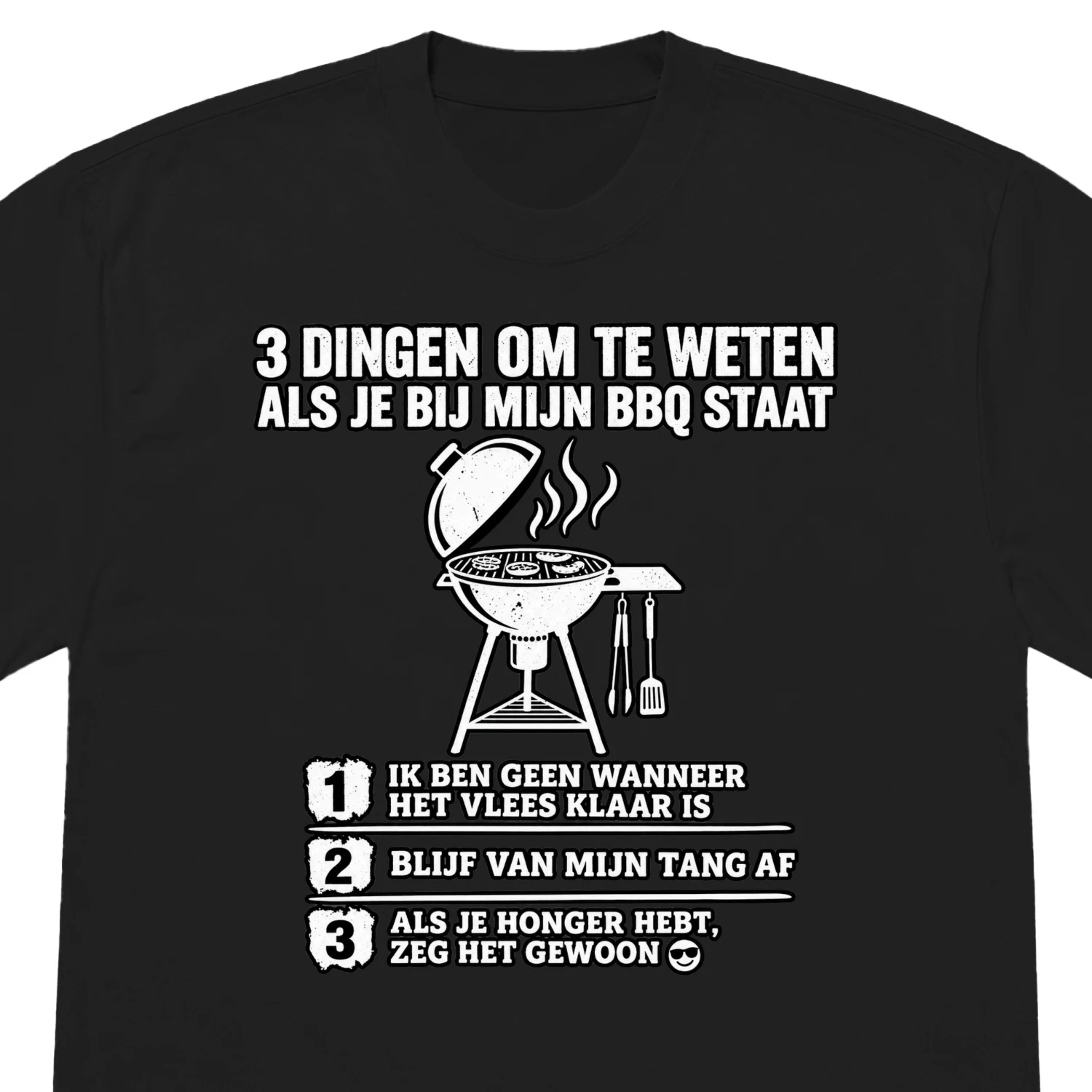 Heavy Oversized T-shirt 3 DINGEN OM TE WETEN ALS JE BIJ MIJN BBQ STAAT