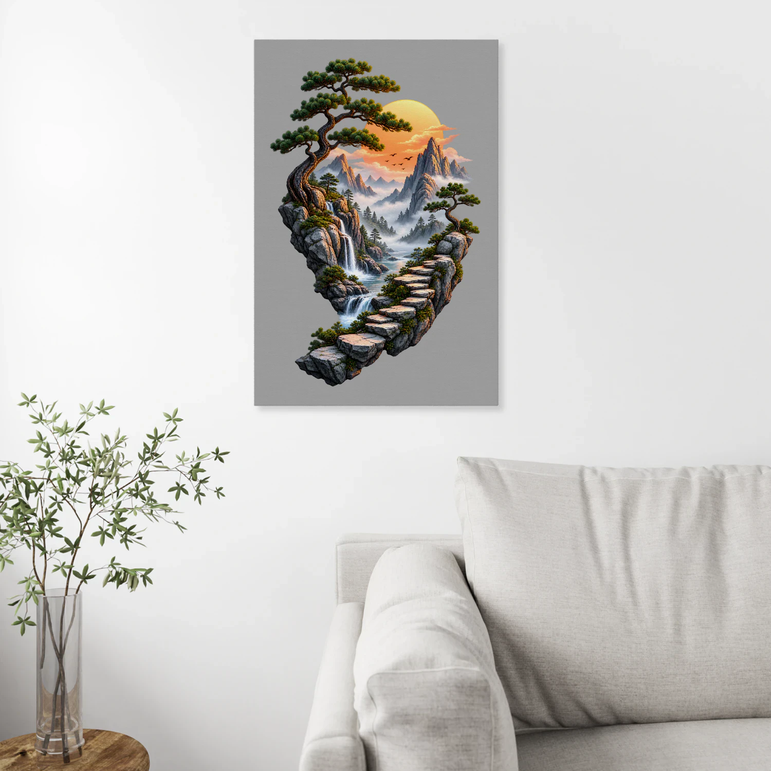 Beautiful Japanese art mural