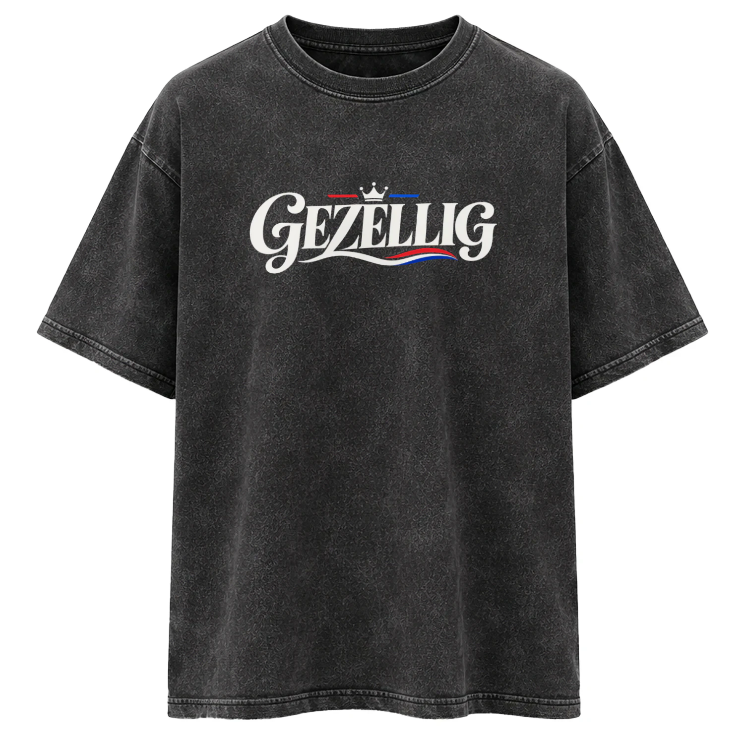 GEZELLIG – Zwaar Oversized T-shirt met Acid Wash