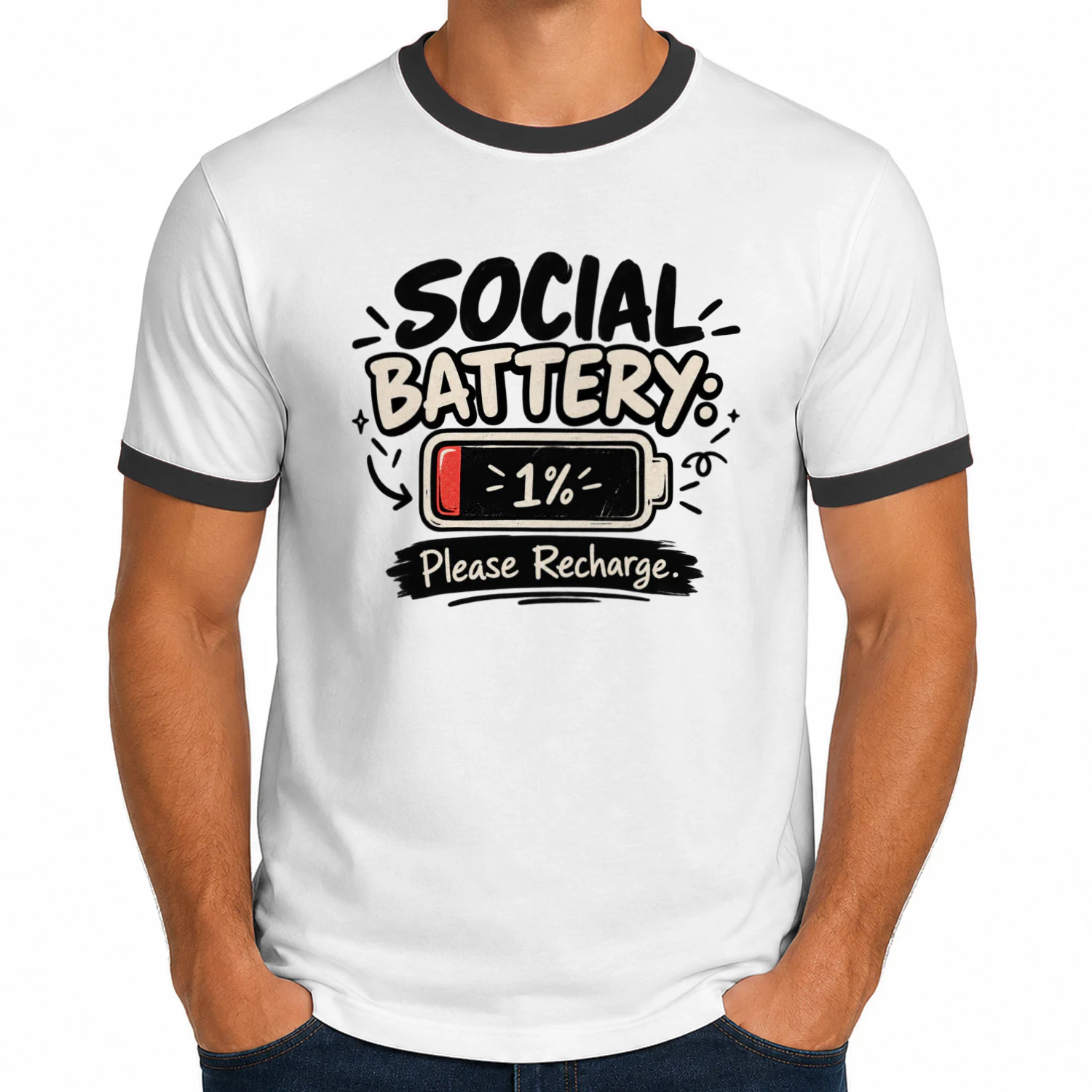 T-shirt Social Battery: Please Recharge