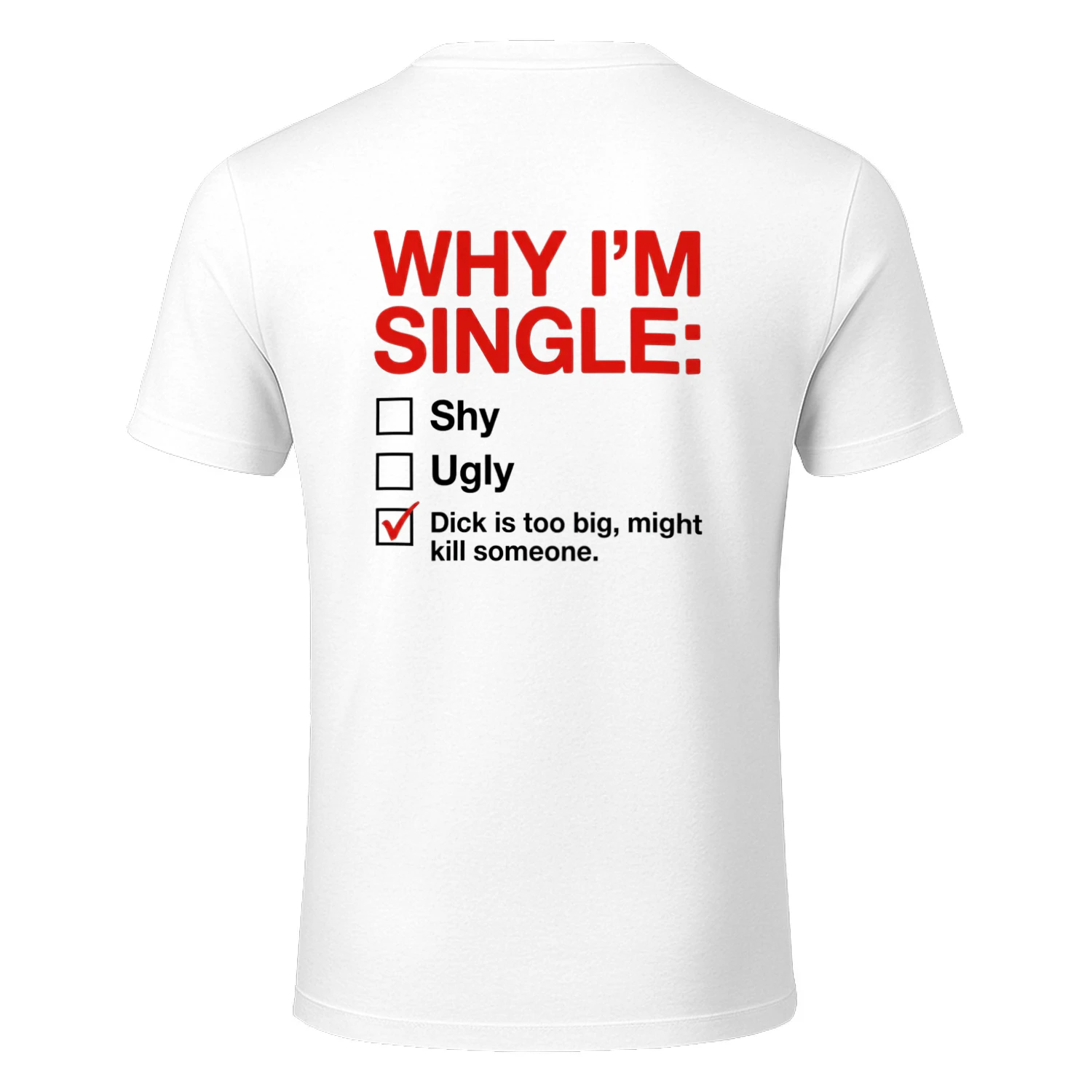 Why I'm Single Funny Adult Humor T-Shirt
