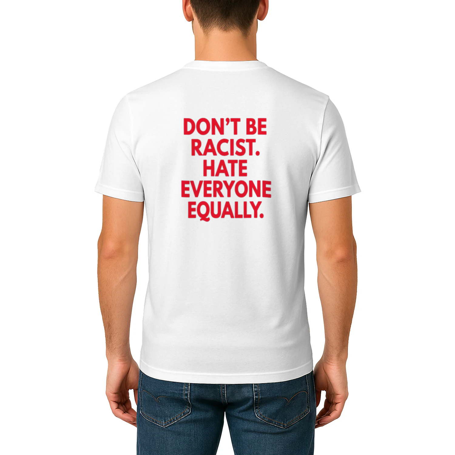DON'T BE RACIST. HATE EVERYONE EQUALLY T-SHIRT