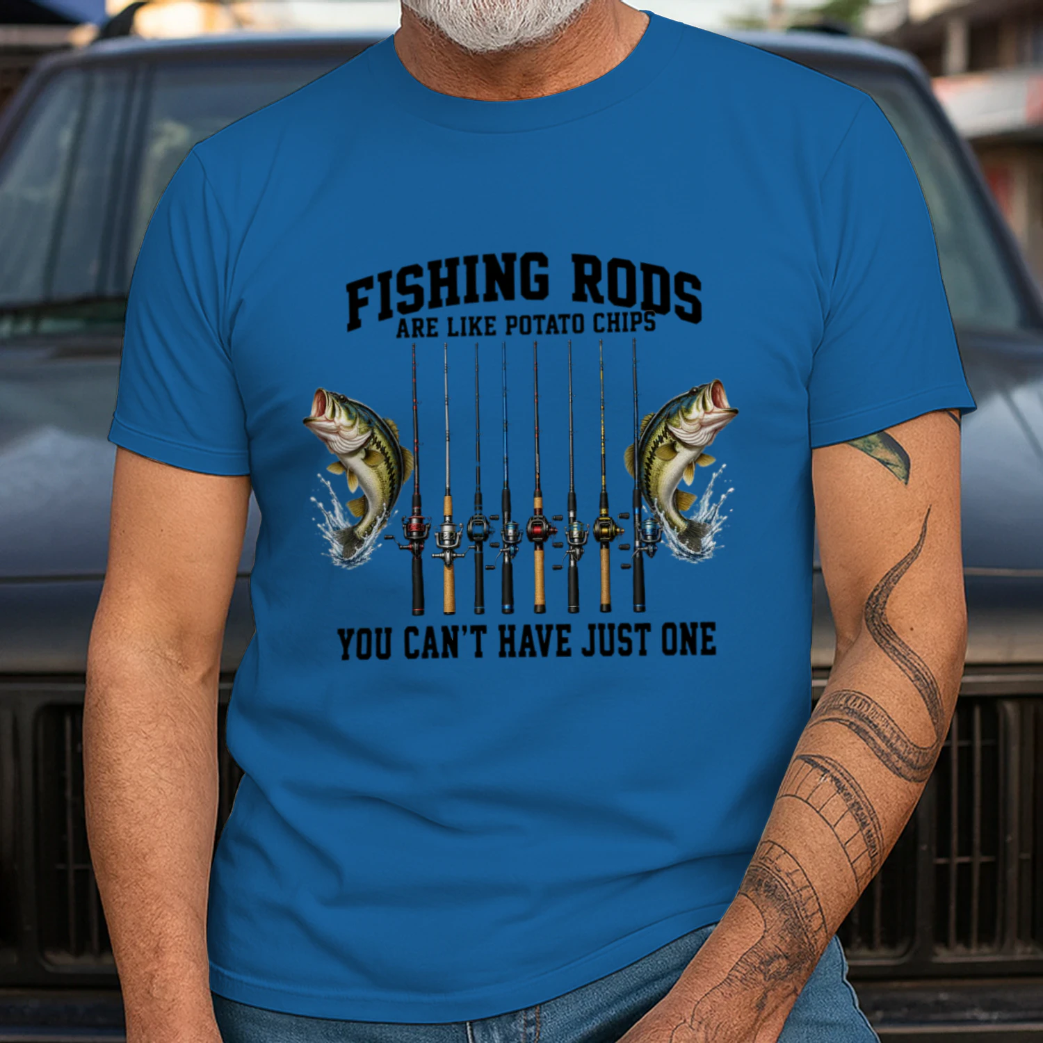 Fishing Rods Are Like Potato Chips Funny Fishing T-S
