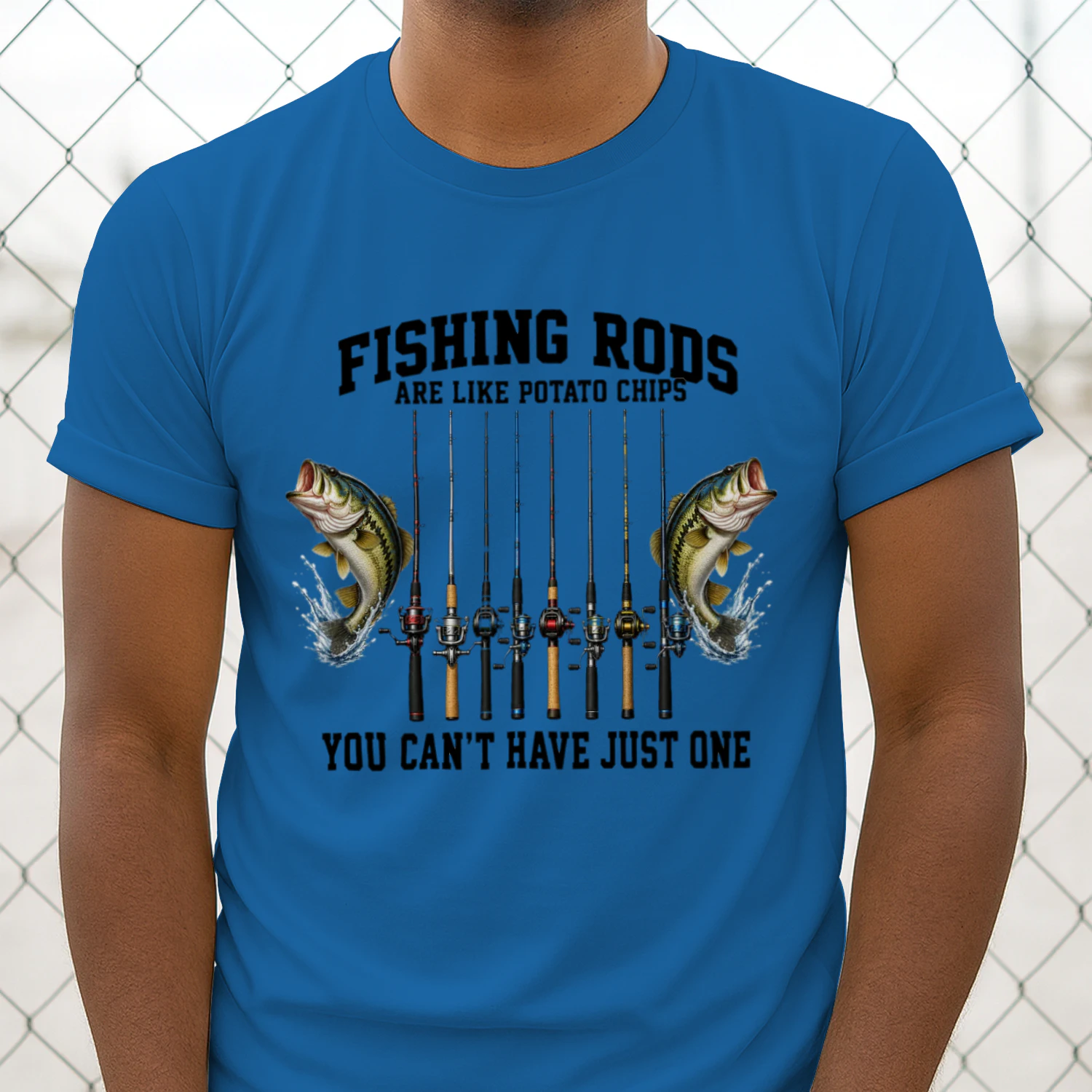 Fishing Rods Are Like Potato Chips Funny Fishing T-S