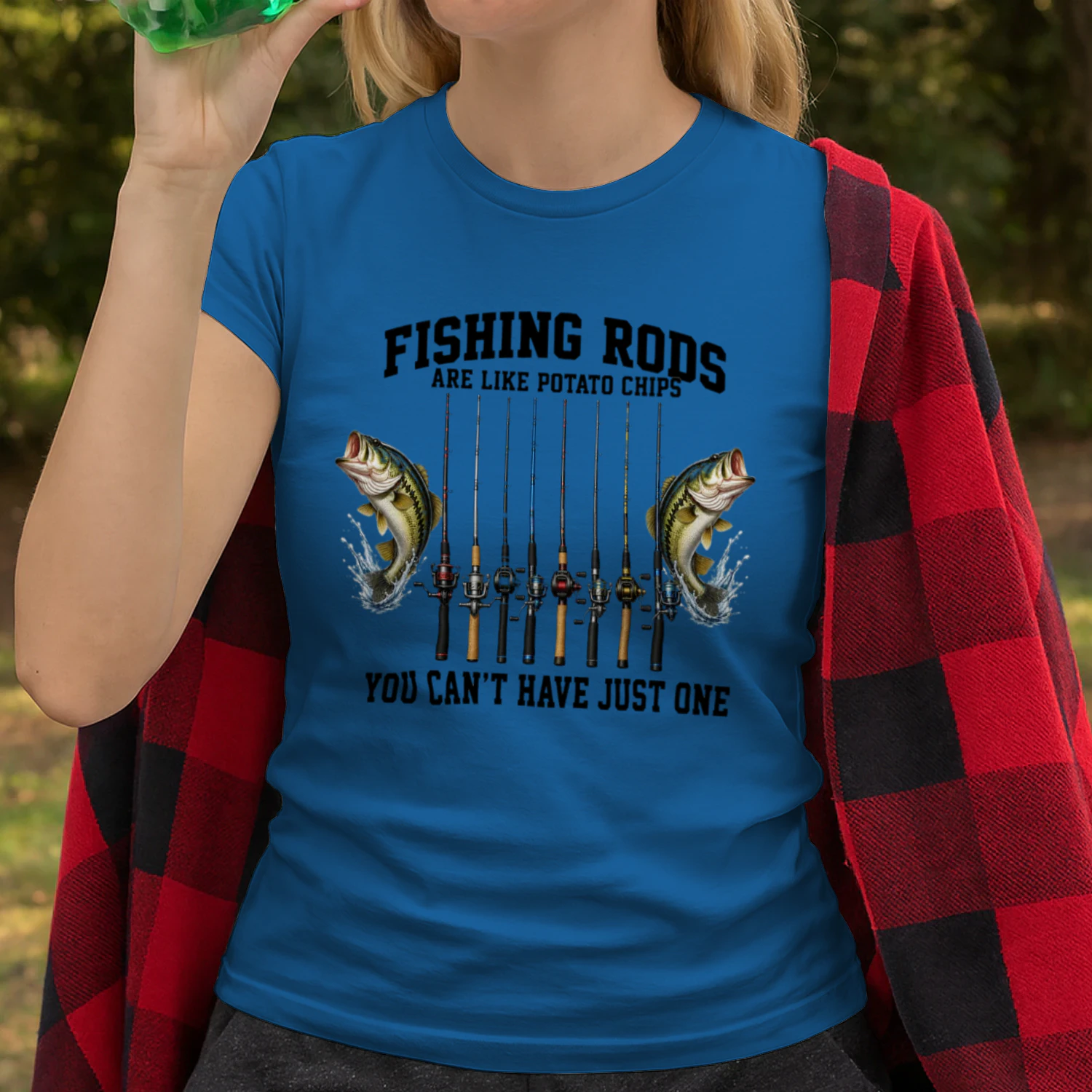 Fishing Rods Are Like Potato Chips Funny Fishing T-S