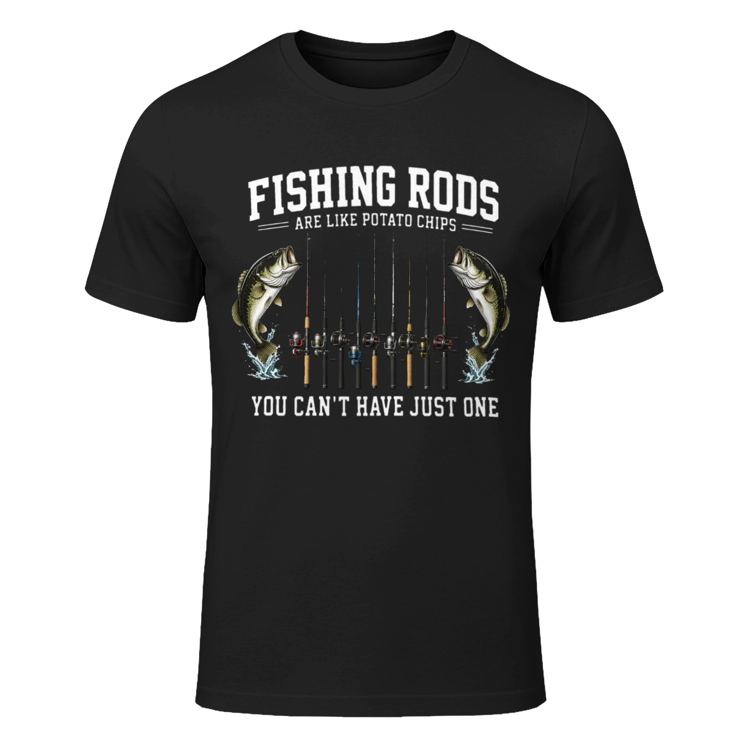 Fishing Rods Are Like Potato Chips T-Shirt | Funny Fishing Shirt