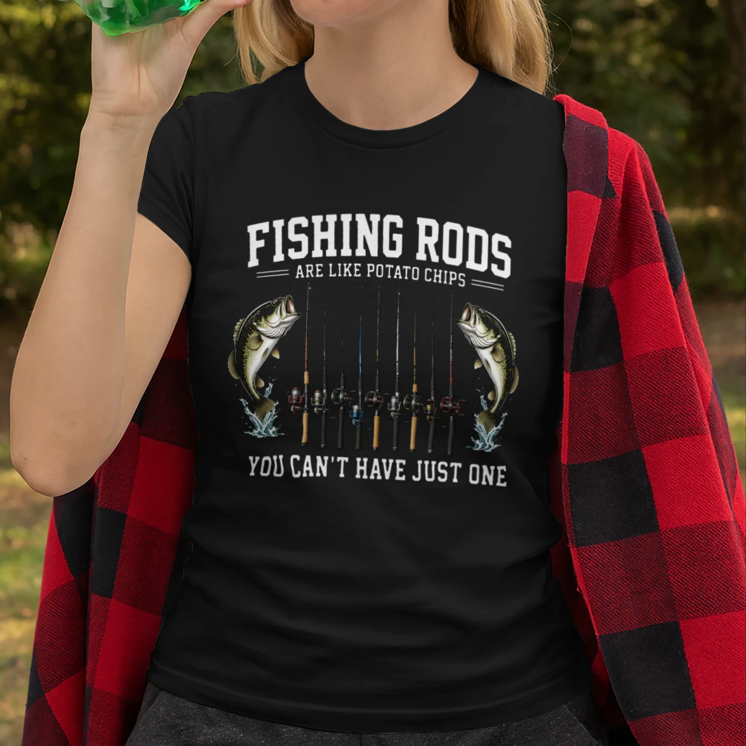 Fishing Rods Are Like Potato Chips T-Shirt | Funny Fishing Shirt