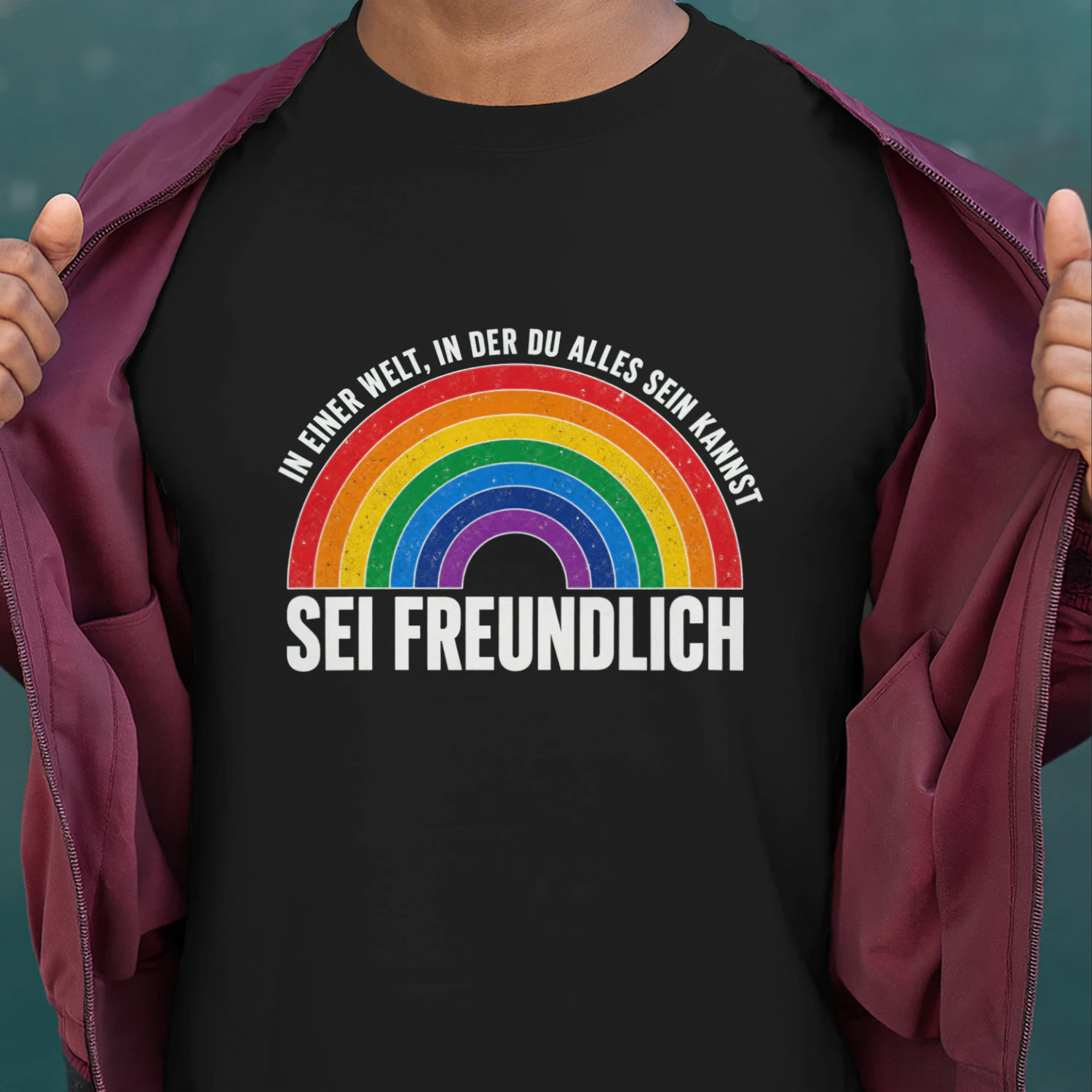 Be Kind German Rainbow T-Shirt