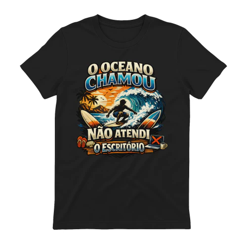O Oceano Chamou – Surf Over Office Premium Tee