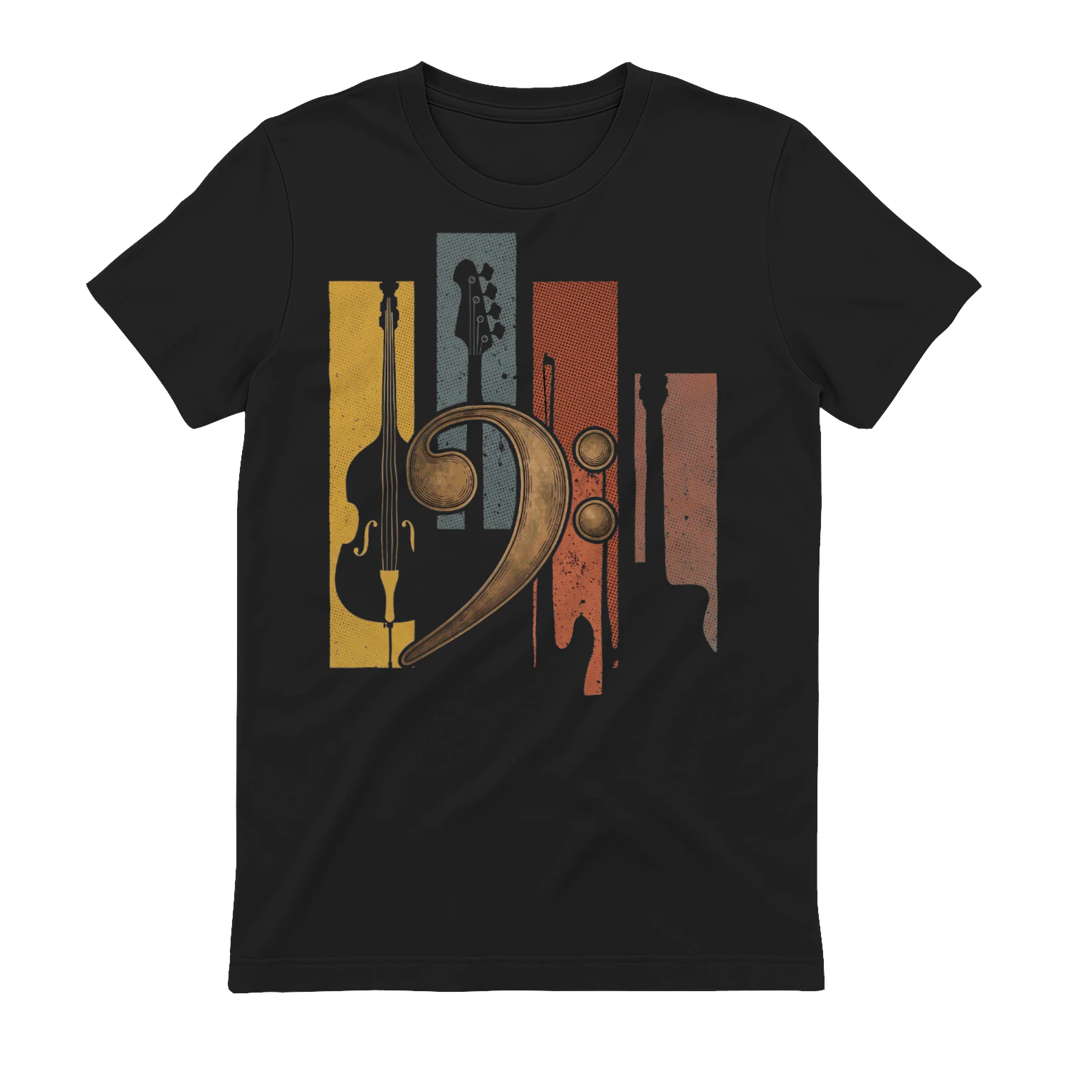 Bass Bass Clef Instruments Retro