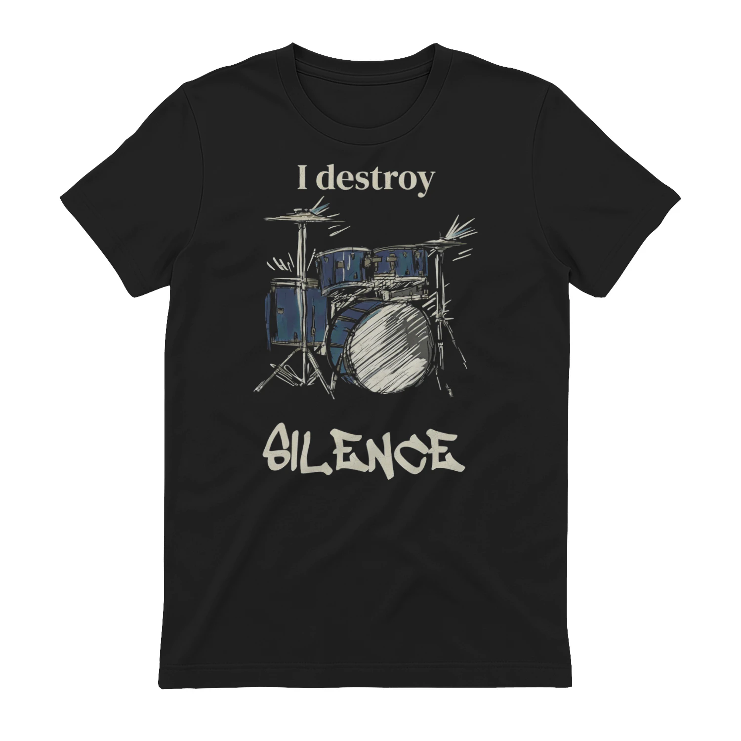 Drum kit destroys the silence