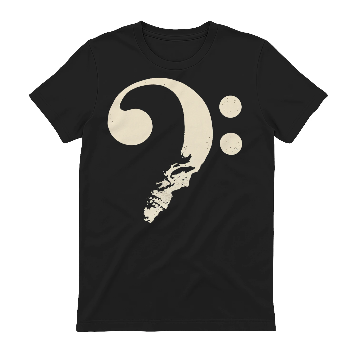 Halloween Bass Bass Clef Face Negative Space