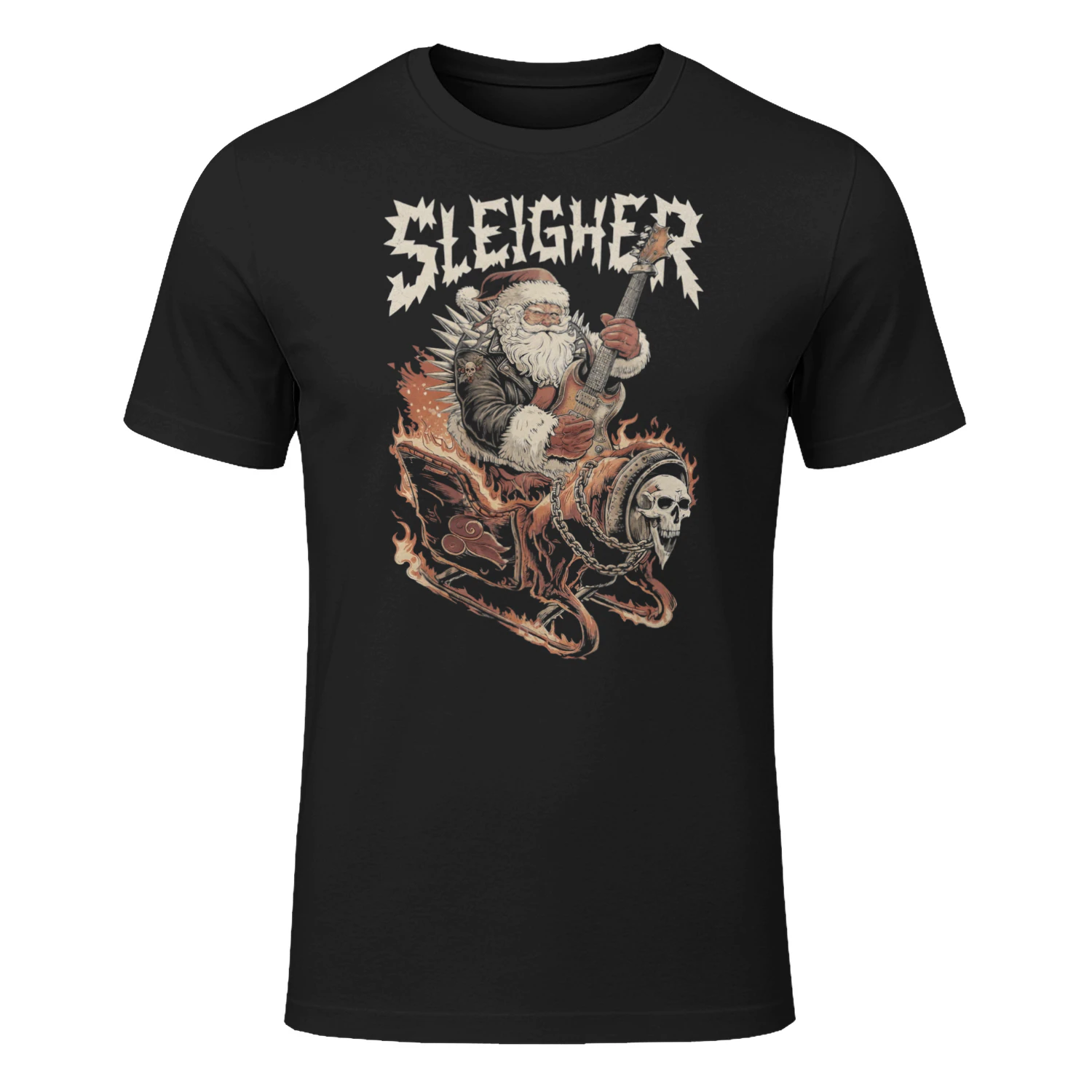 Christmas Guitar Sleigher Flames