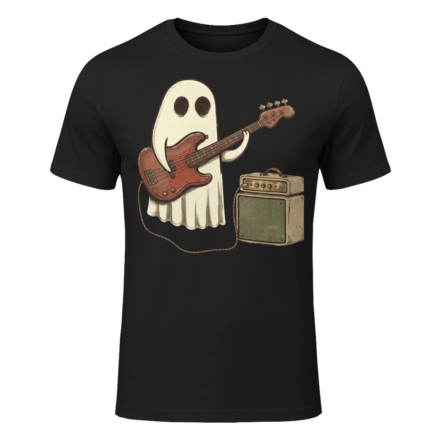 Halloween Bass Cute Ghost Bassist Graphic